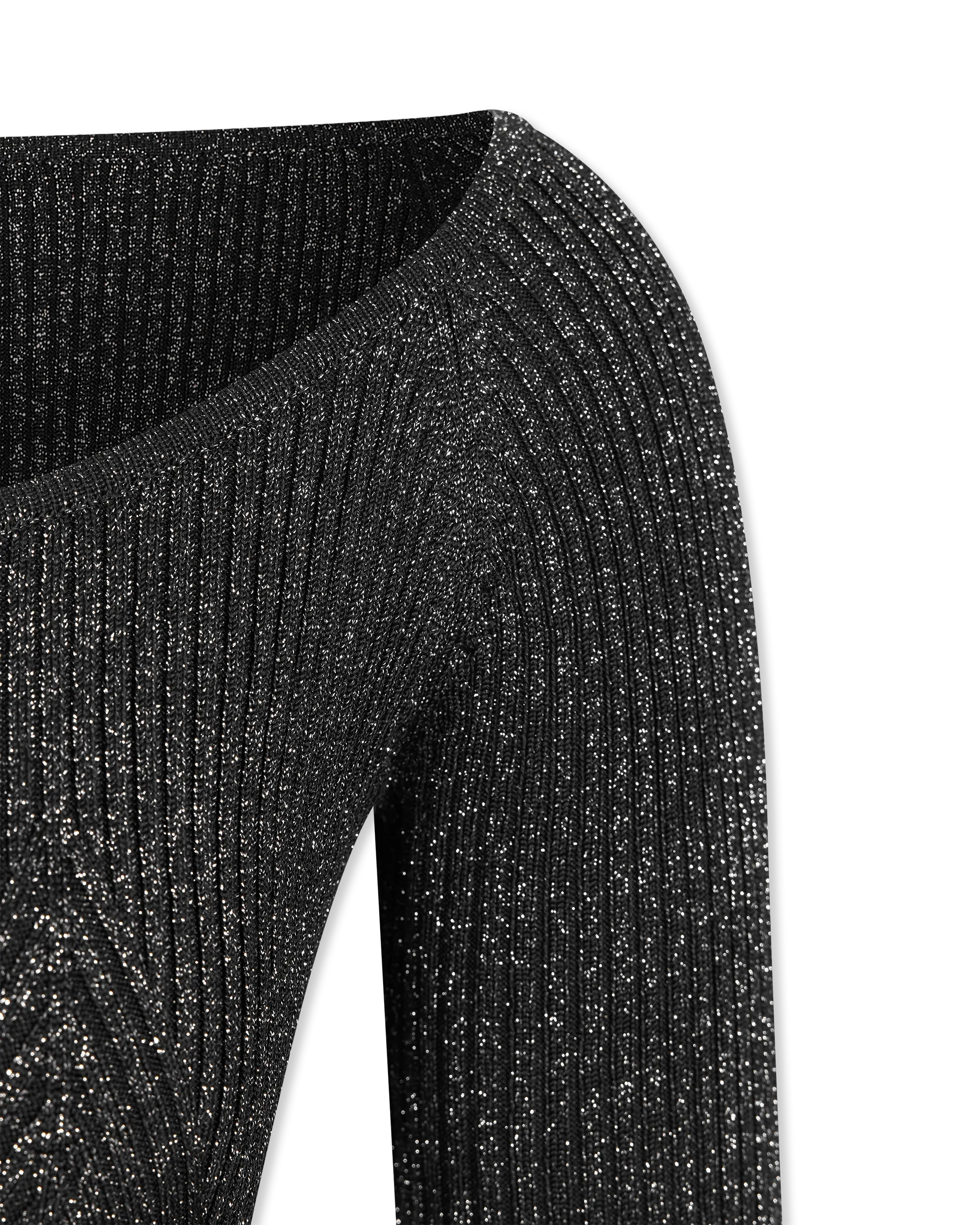 Ribbed Lurex Mini Dress