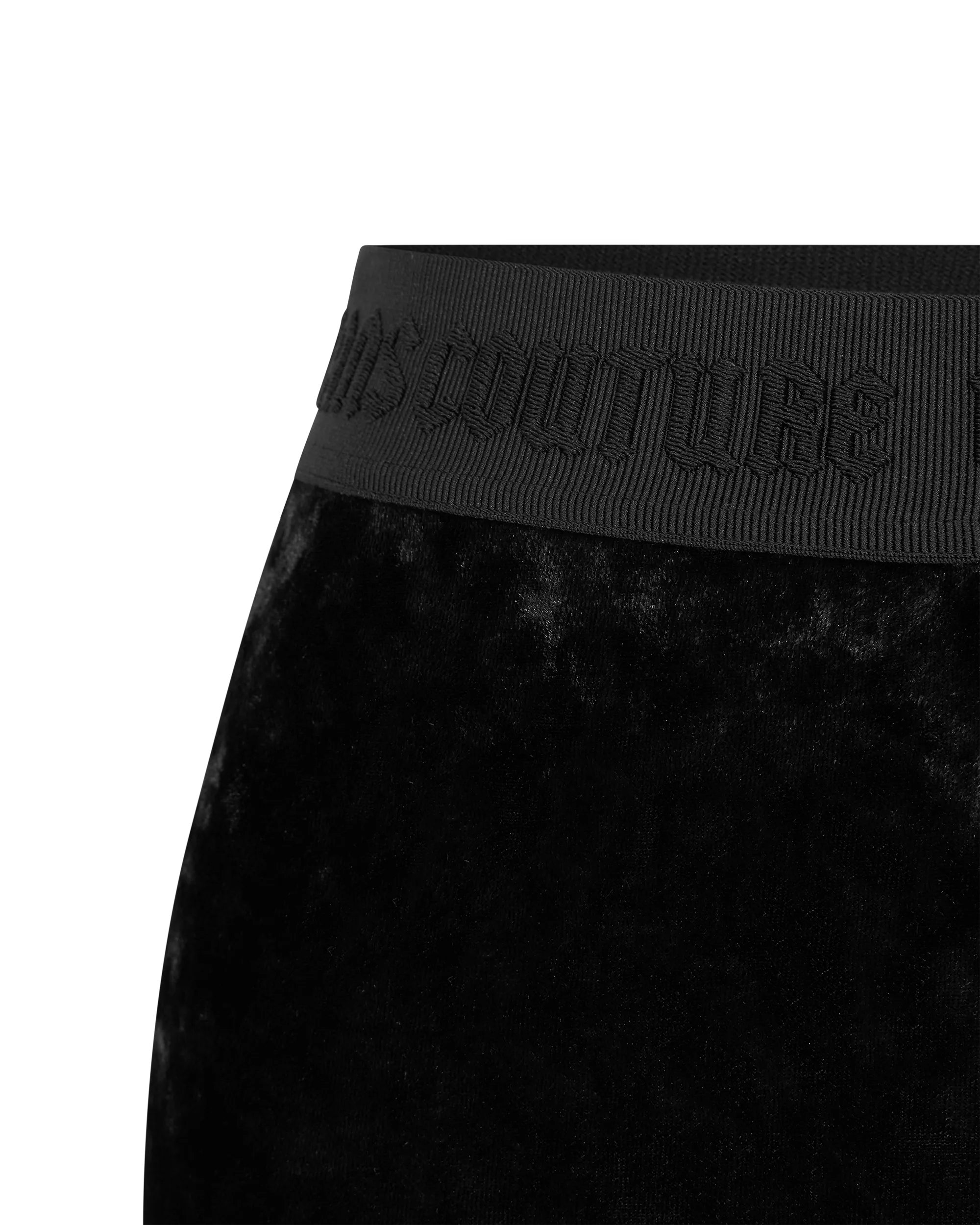 Logo Waistband Velvet Leggings