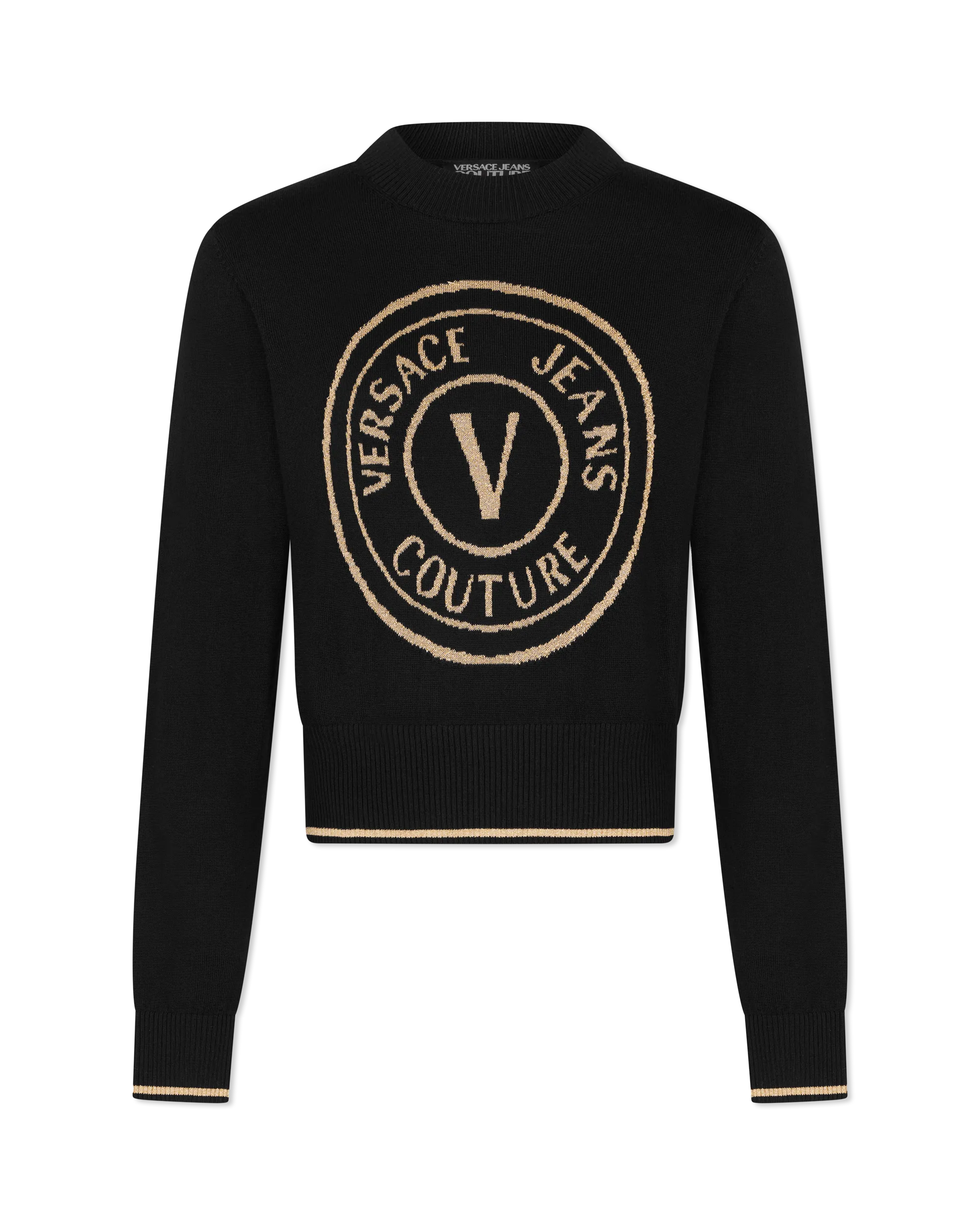 V-Emblem Wool Sweater