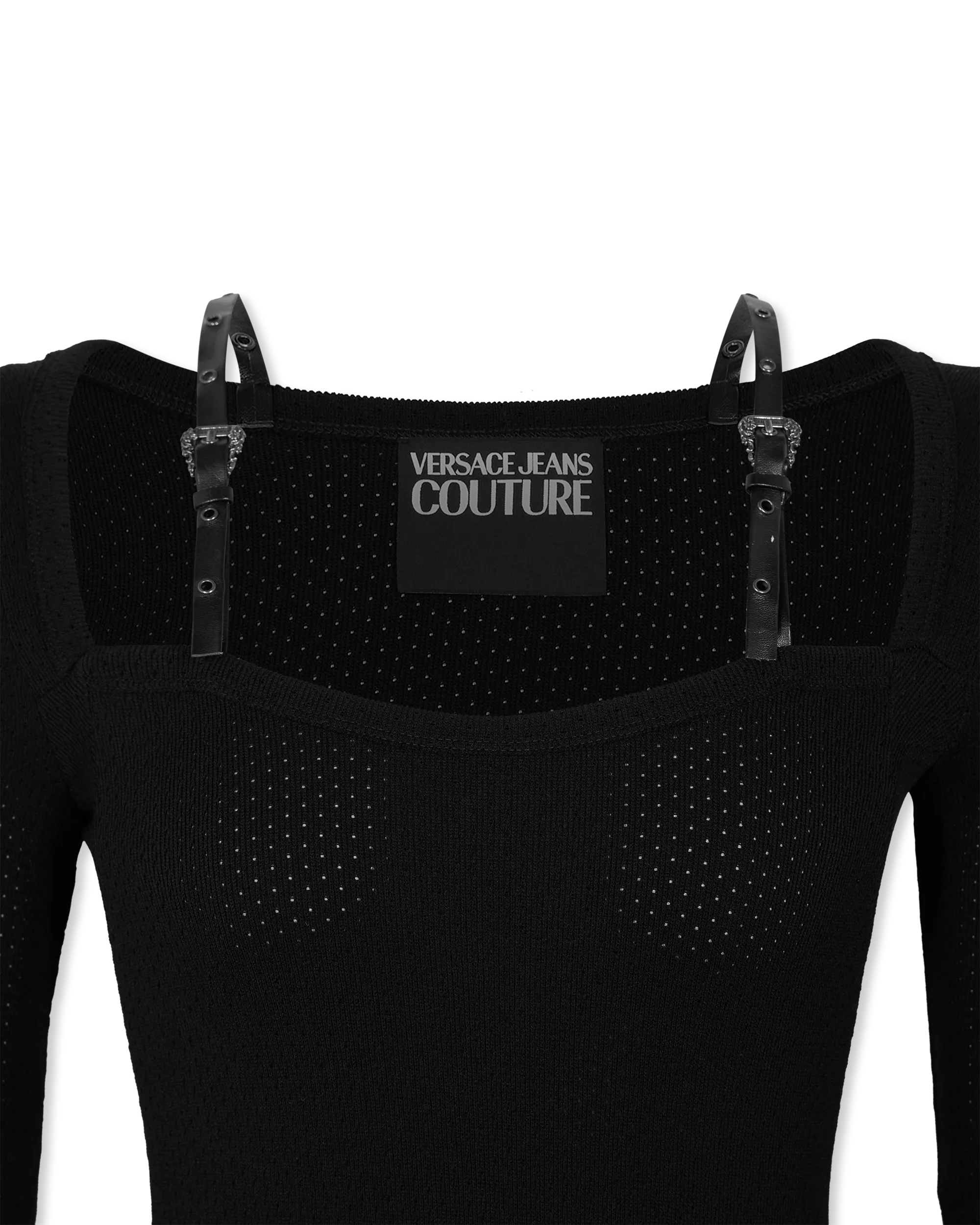 Baroque Buckle Knit Midi Dress