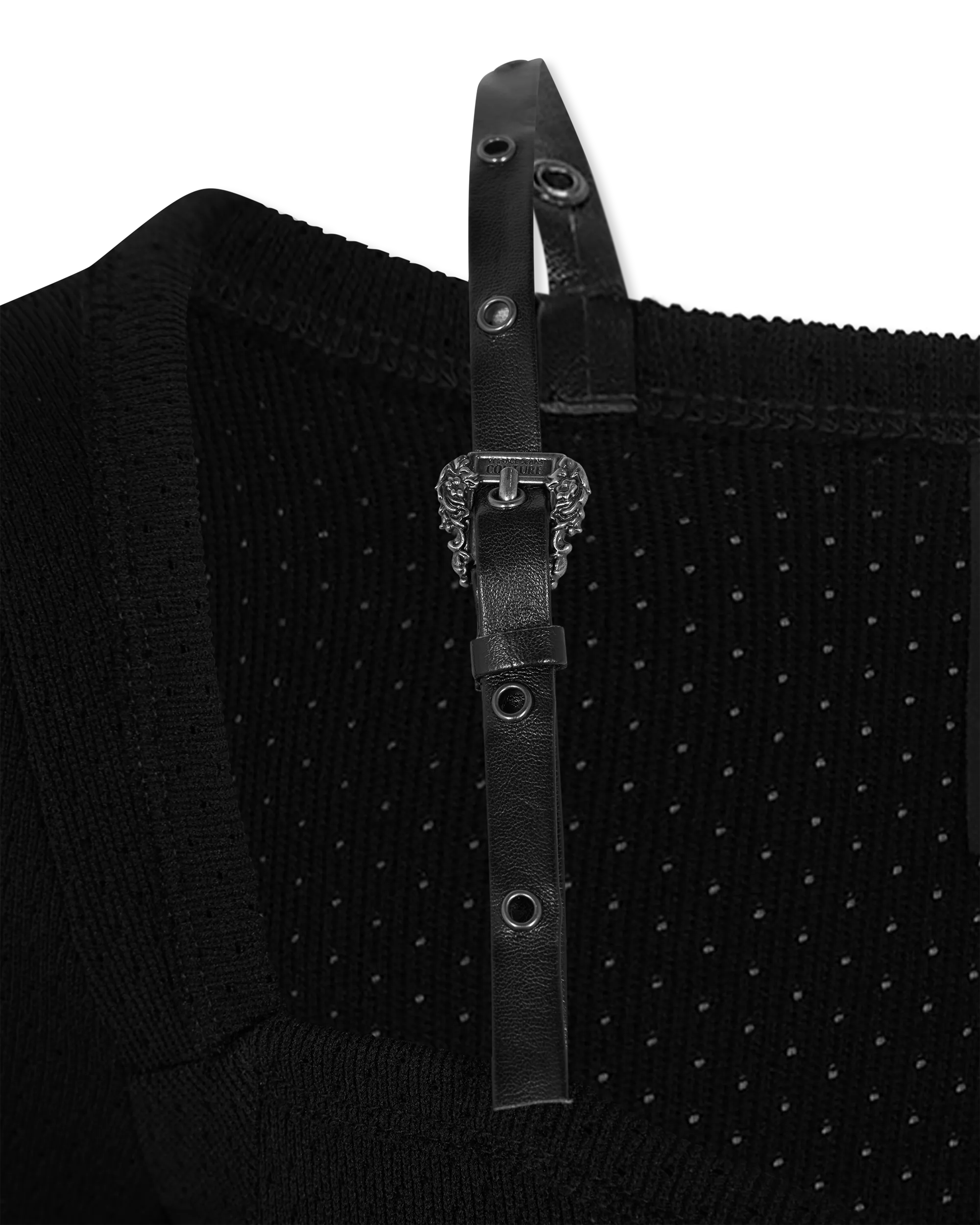 Baroque Buckle Knit Midi Dress