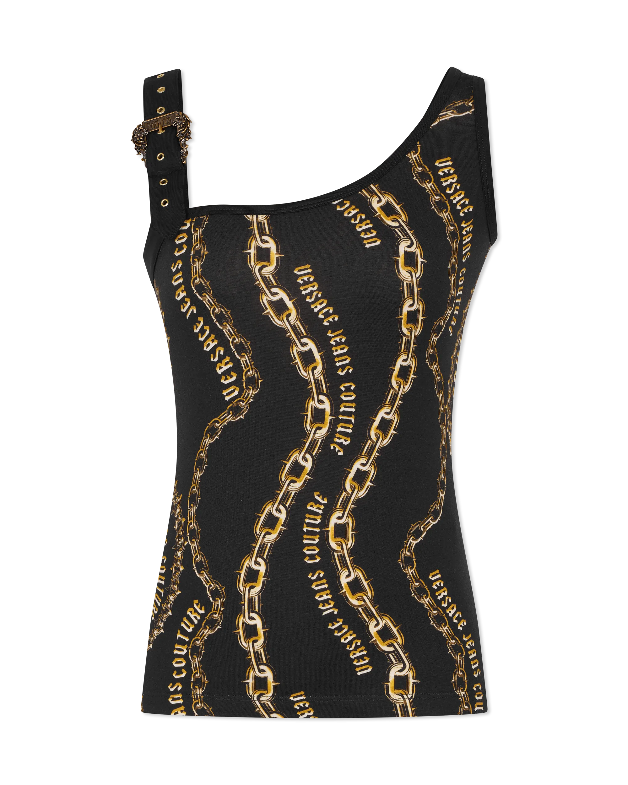 Chain Couture Baroque Buckle Tank Top