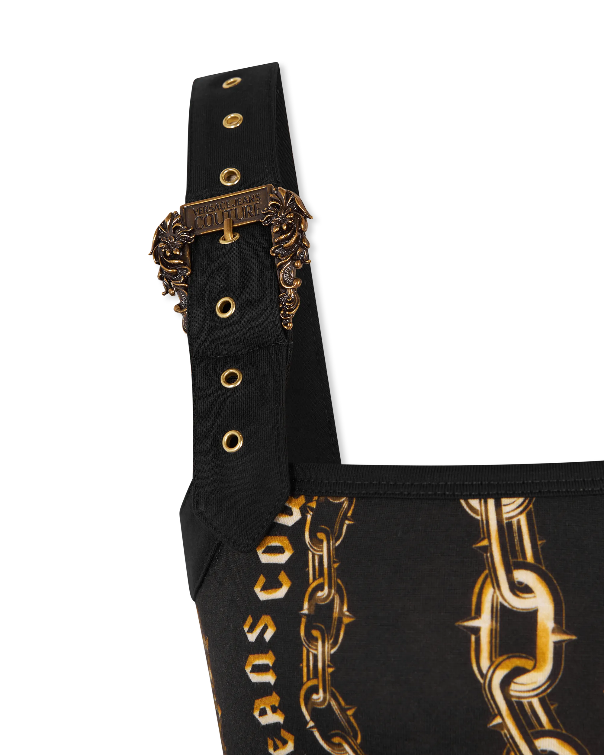 Chain Couture Baroque Buckle Tank Top