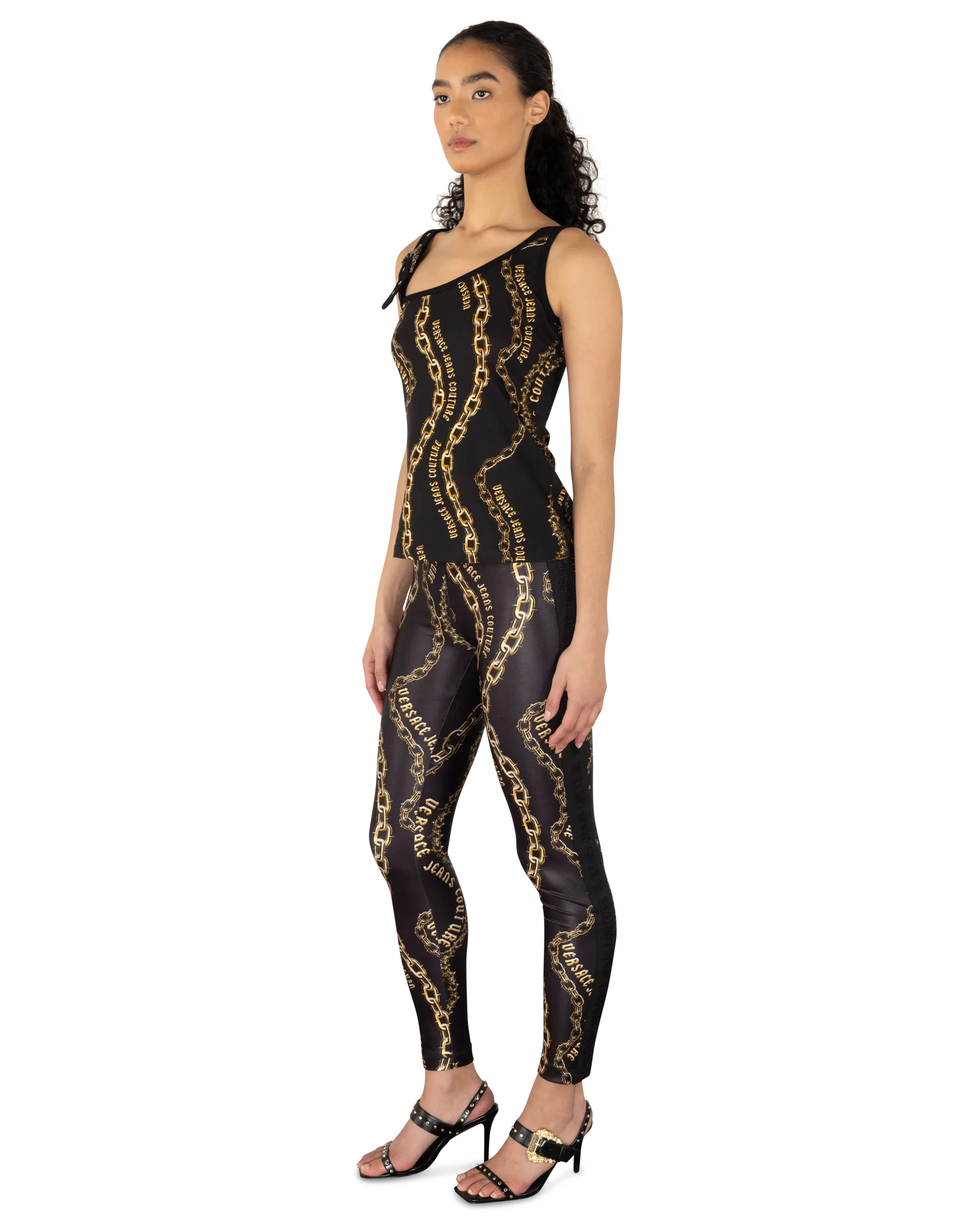 Chain Couture Baroque Buckle Tank Top