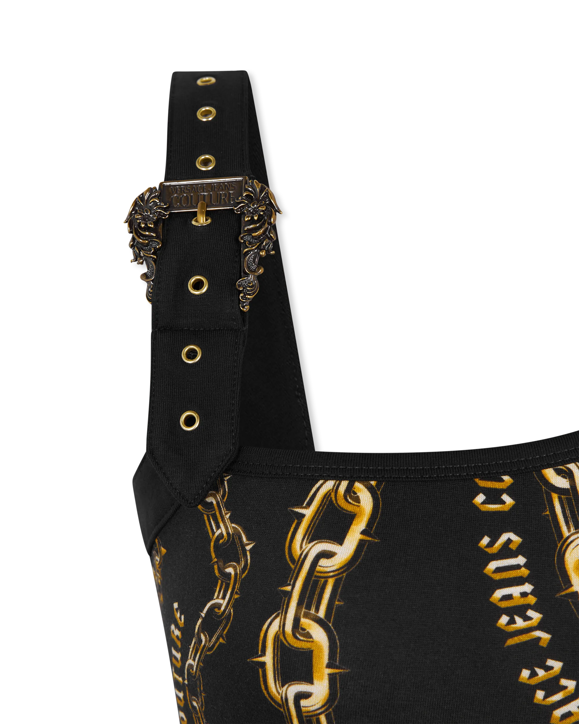 Chain Couture Baroque Buckle Midi Tank Dress