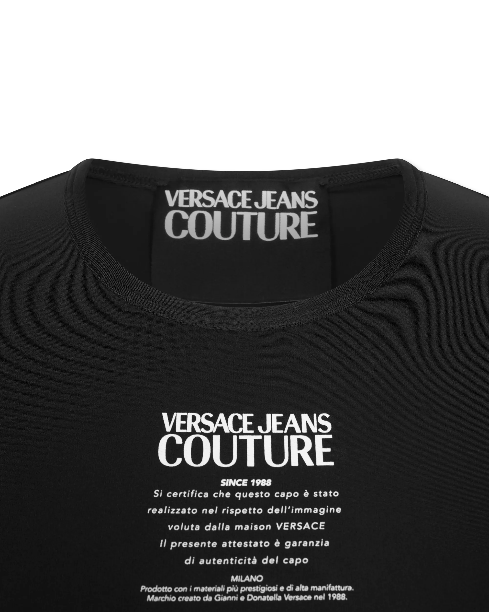 Logo ID Tag Print Cropped T-Shirt