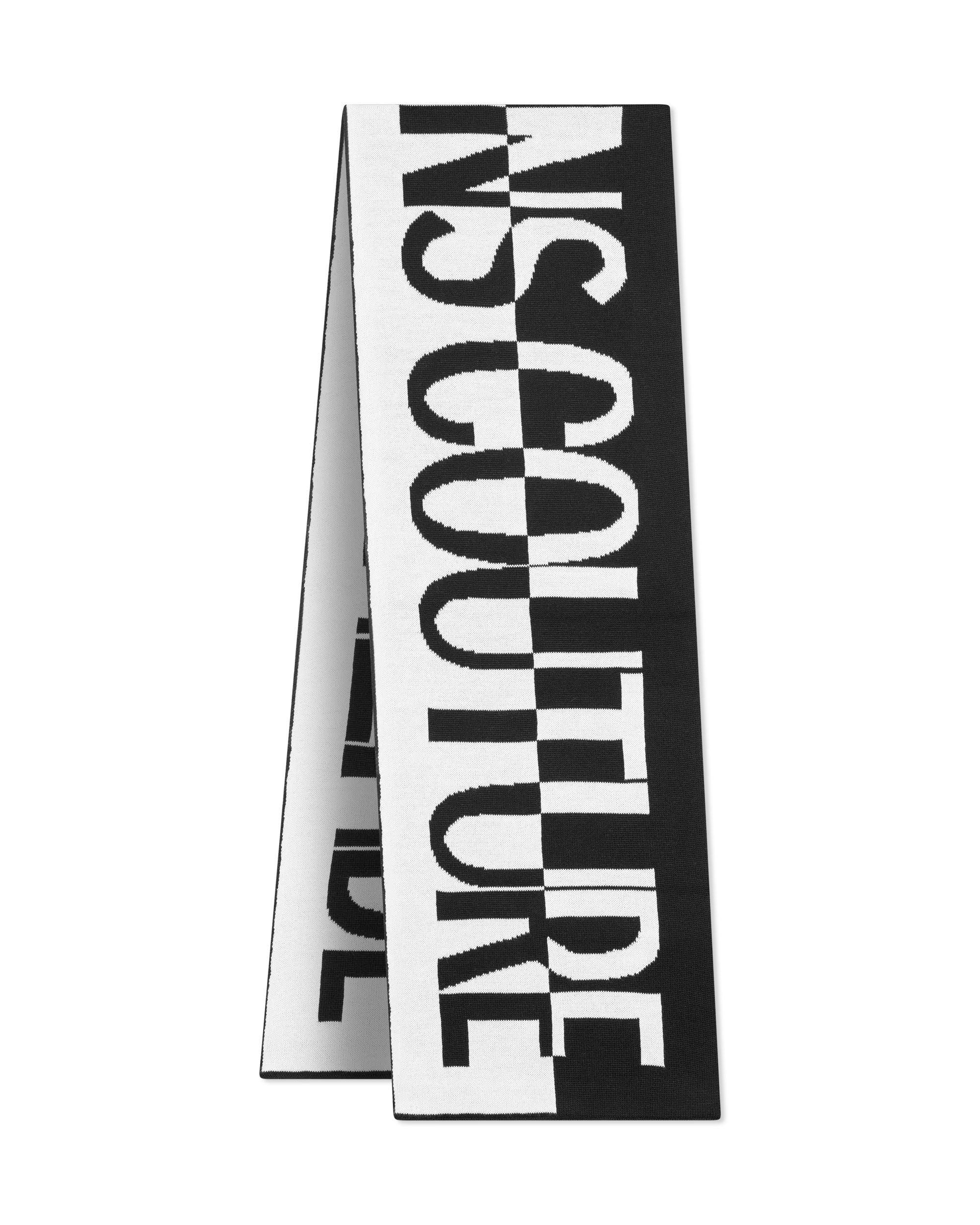 Asymmetrical Logo Two-Tone Scarf