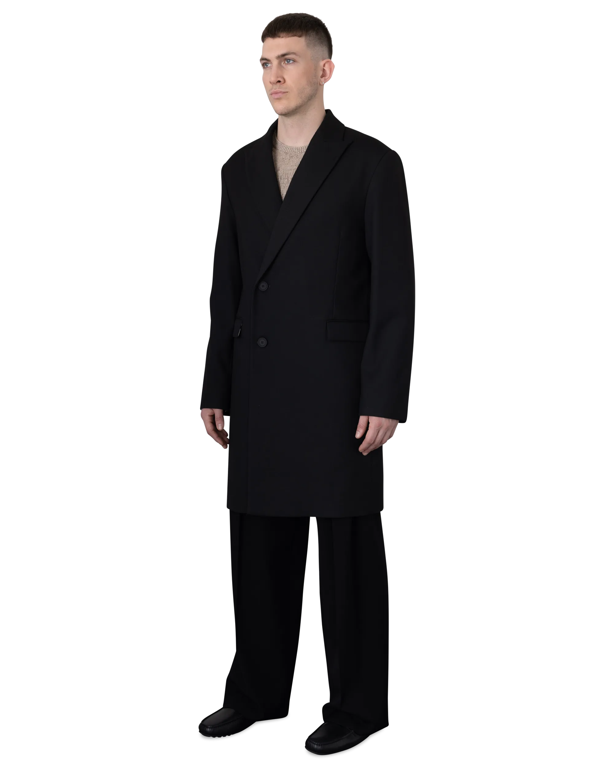 Single-Breasted Long Coat