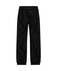 Chain Print Logo Drawstring Sweatpants