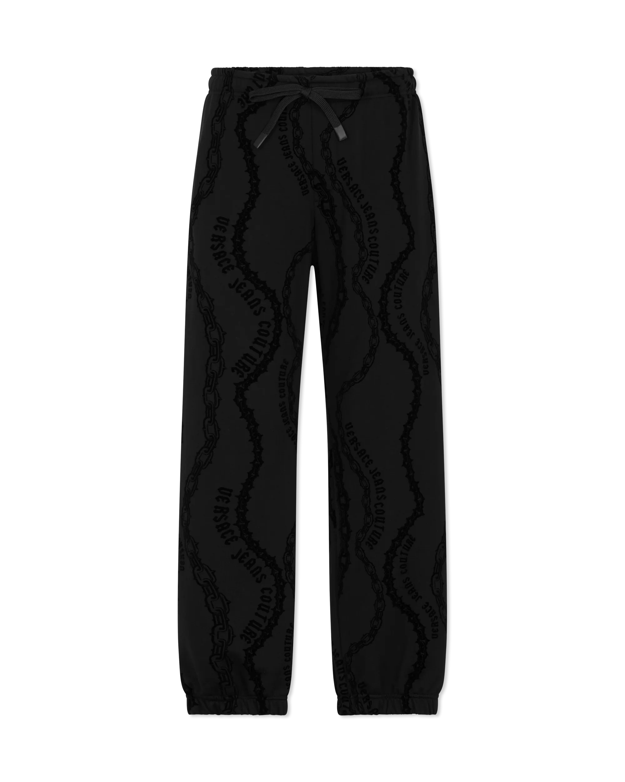 Chain Print Logo Drawstring Sweatpants