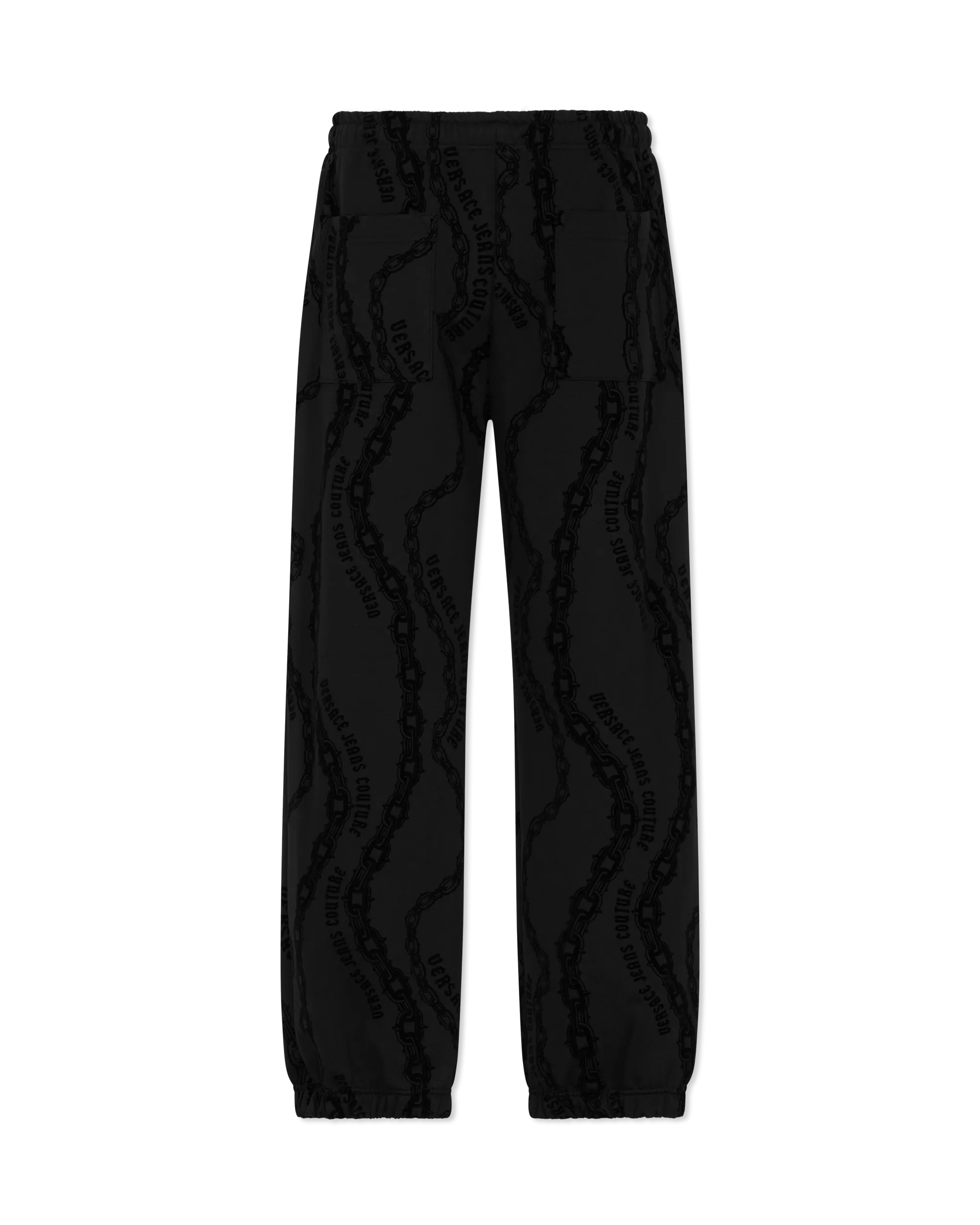 Chain Print Logo Drawstring Sweatpants
