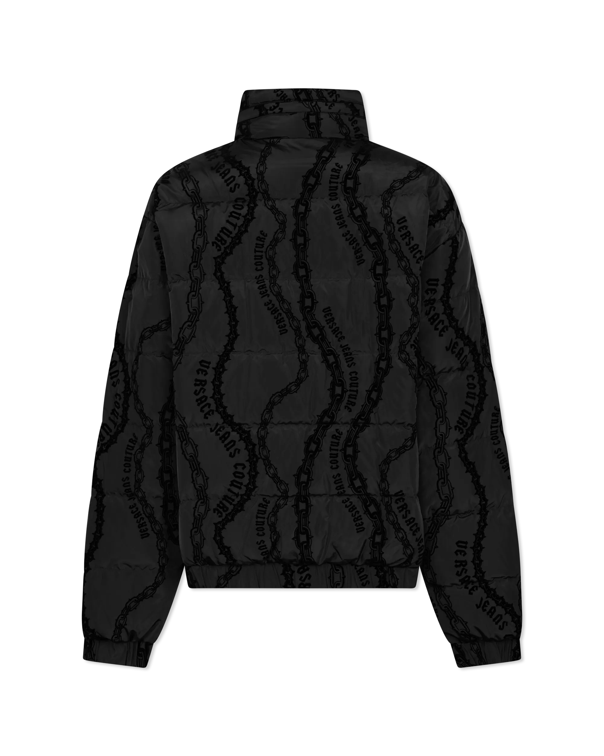 Chain Couture Quilted Puffer Jacket