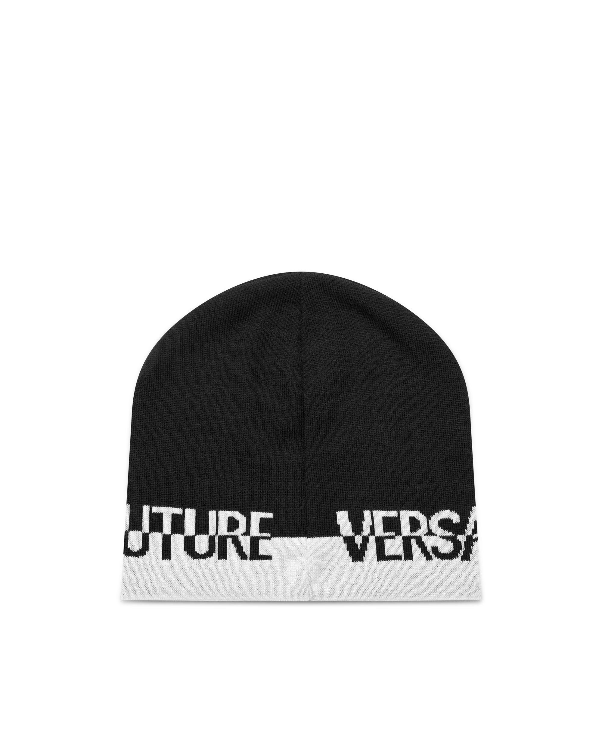 Two-Tone Knit Logo Beanie