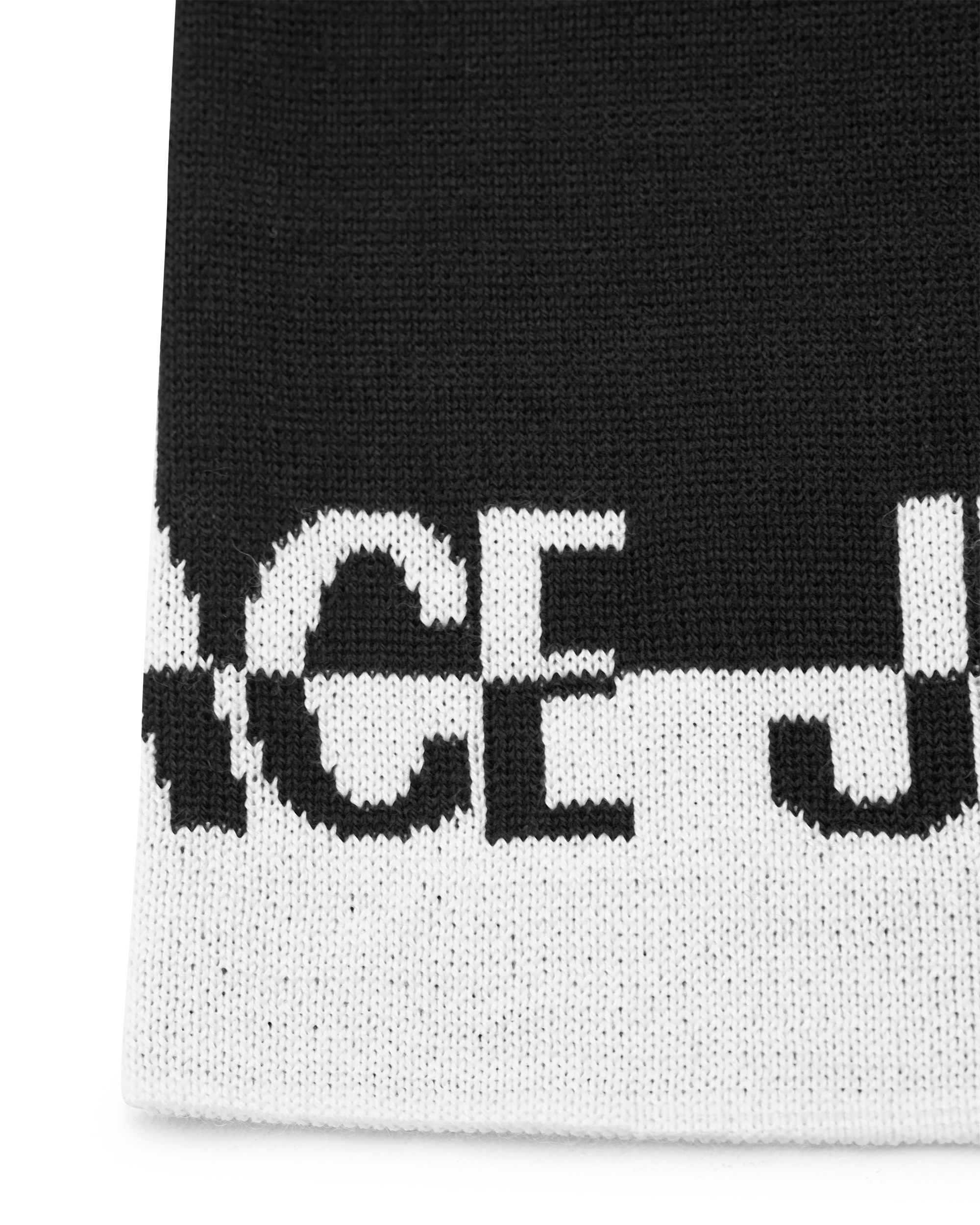 Two-Tone Knit Logo Beanie