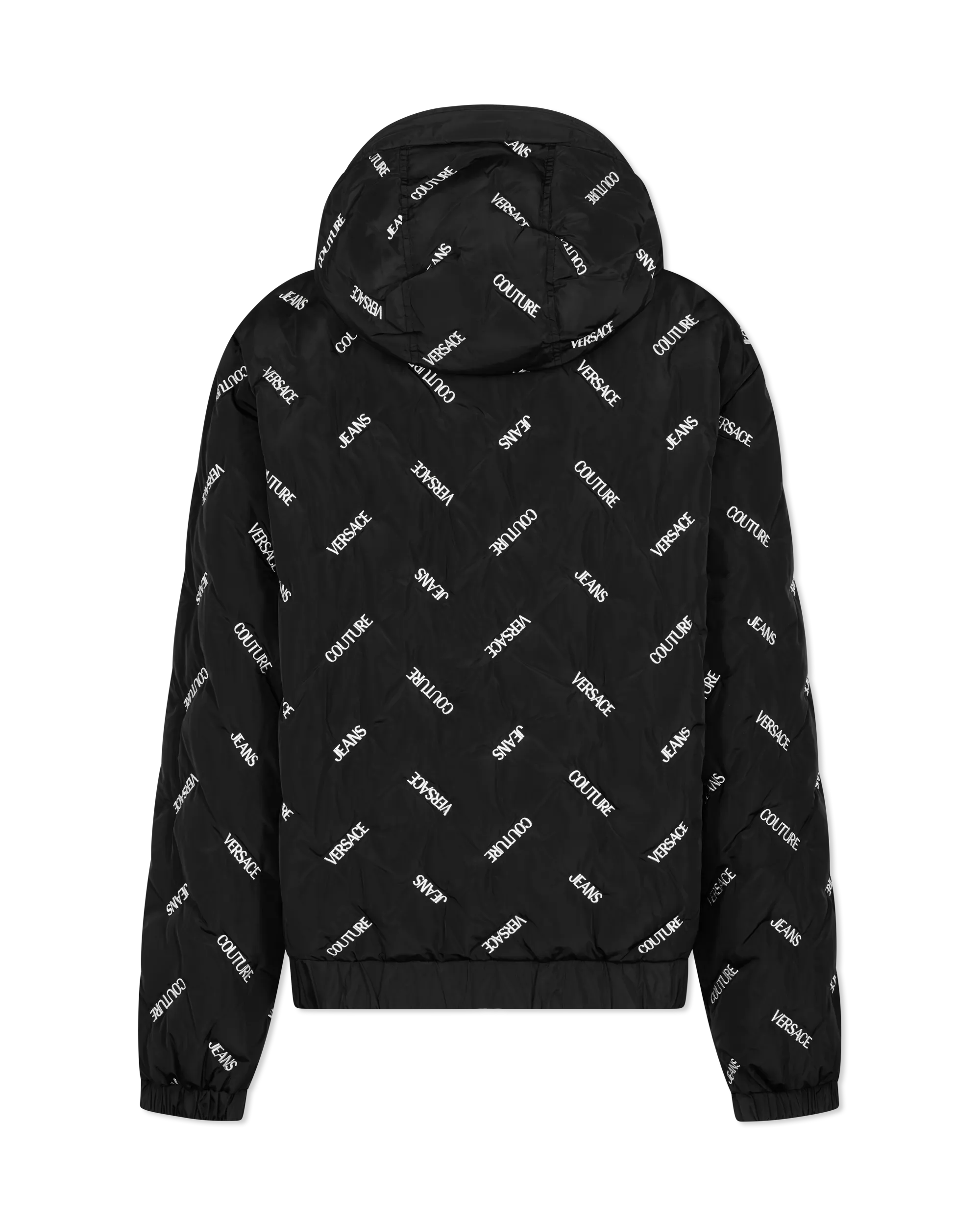 Chevron Logo Print Puffer Jacket