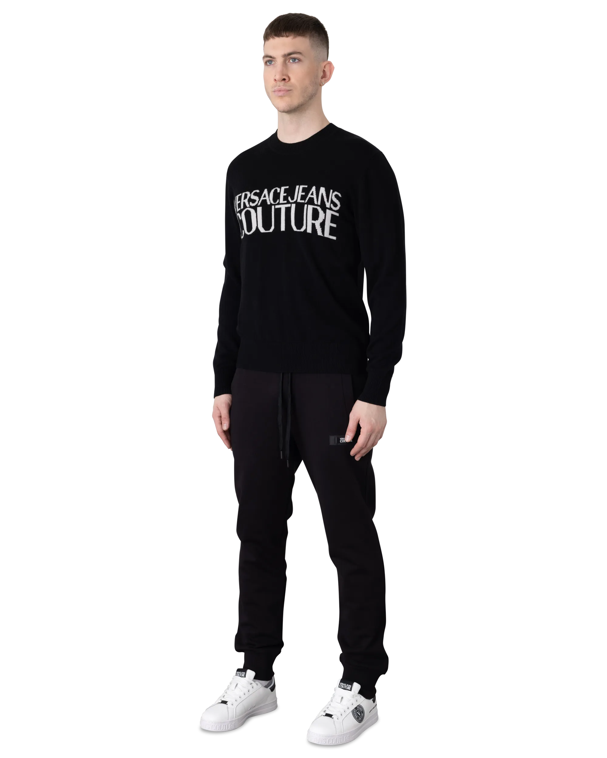 Intarsia-Knit Crewneck Sweater