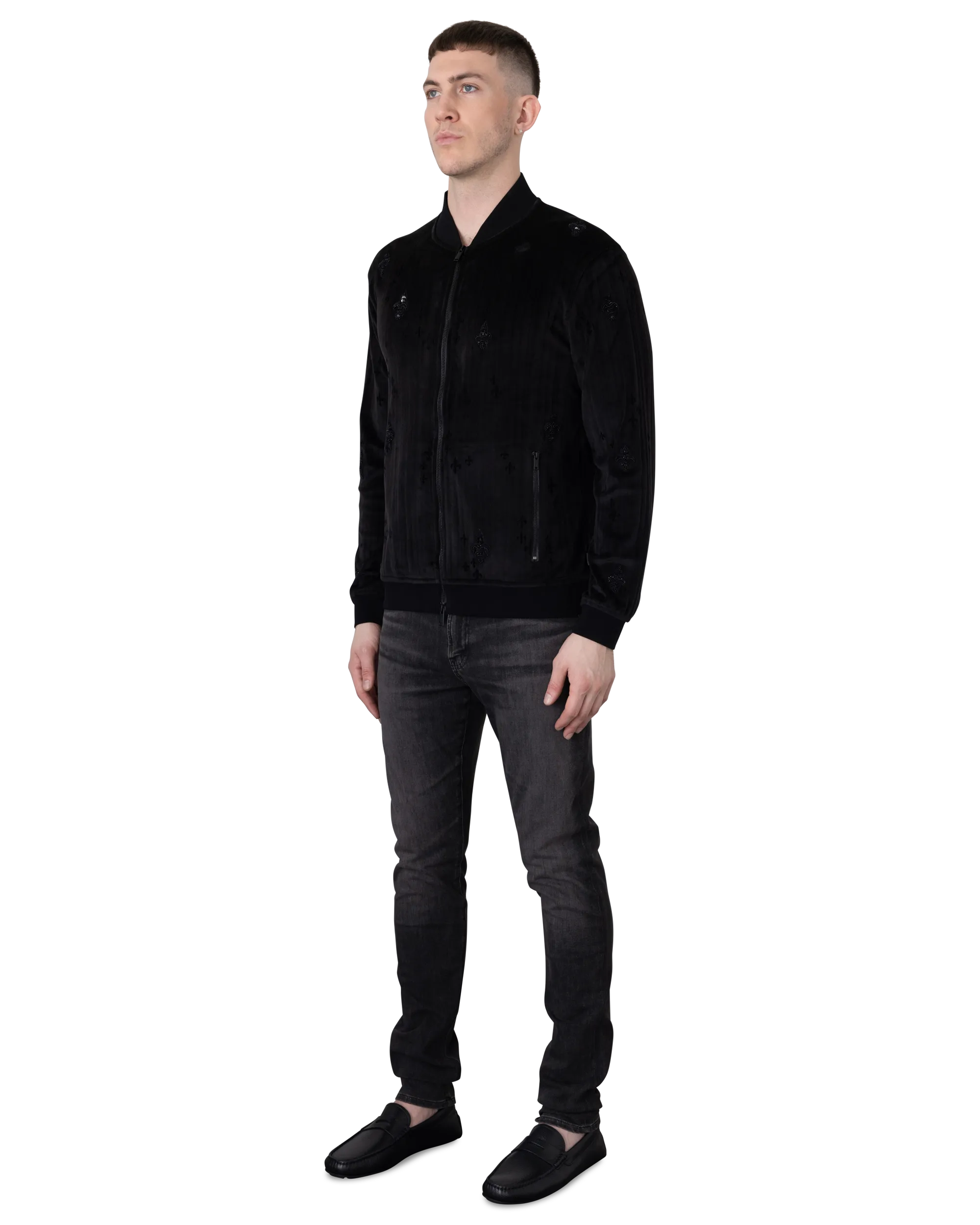 Clavier Velour Bomber Jacket