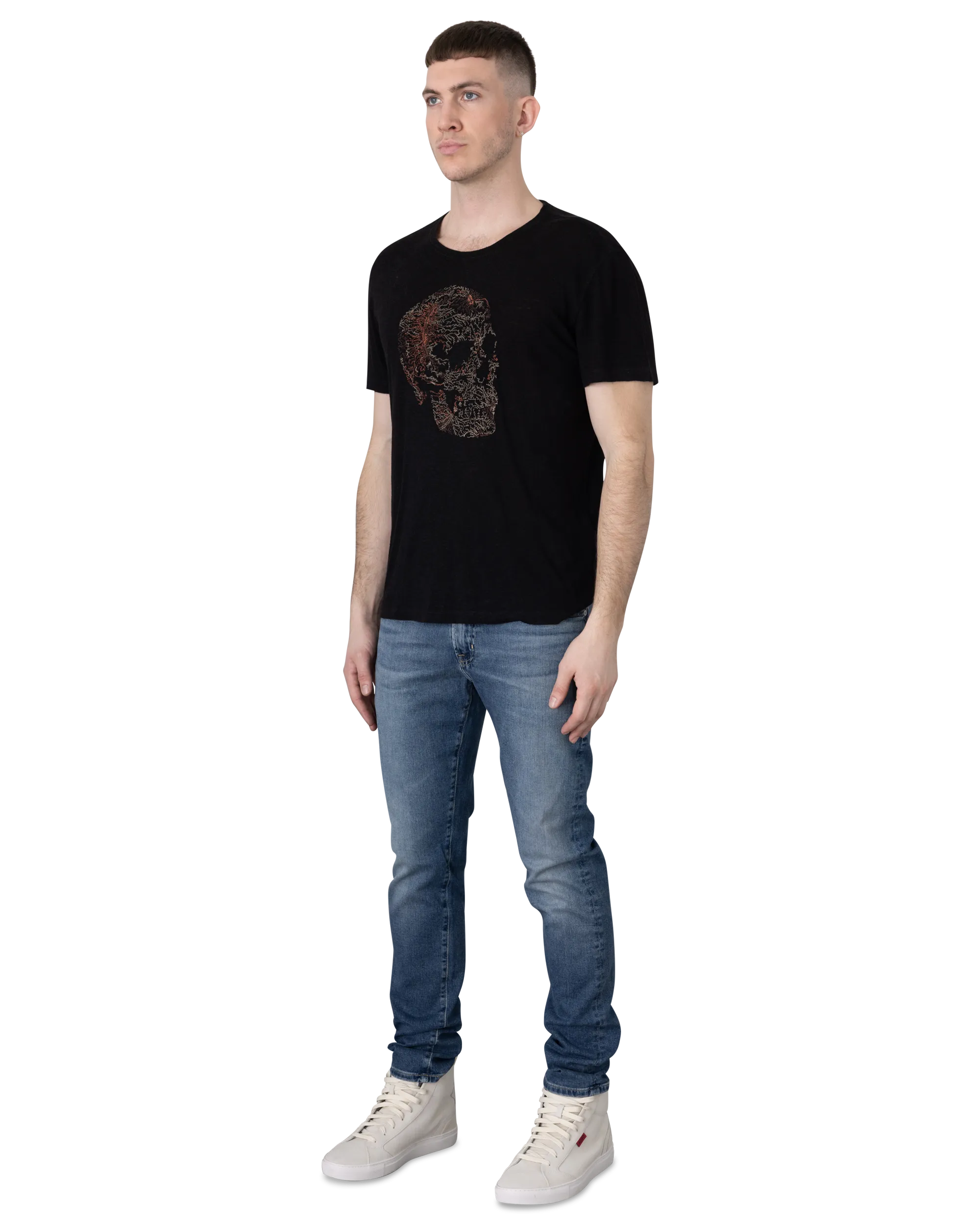 Embroidered Skull T-shirt