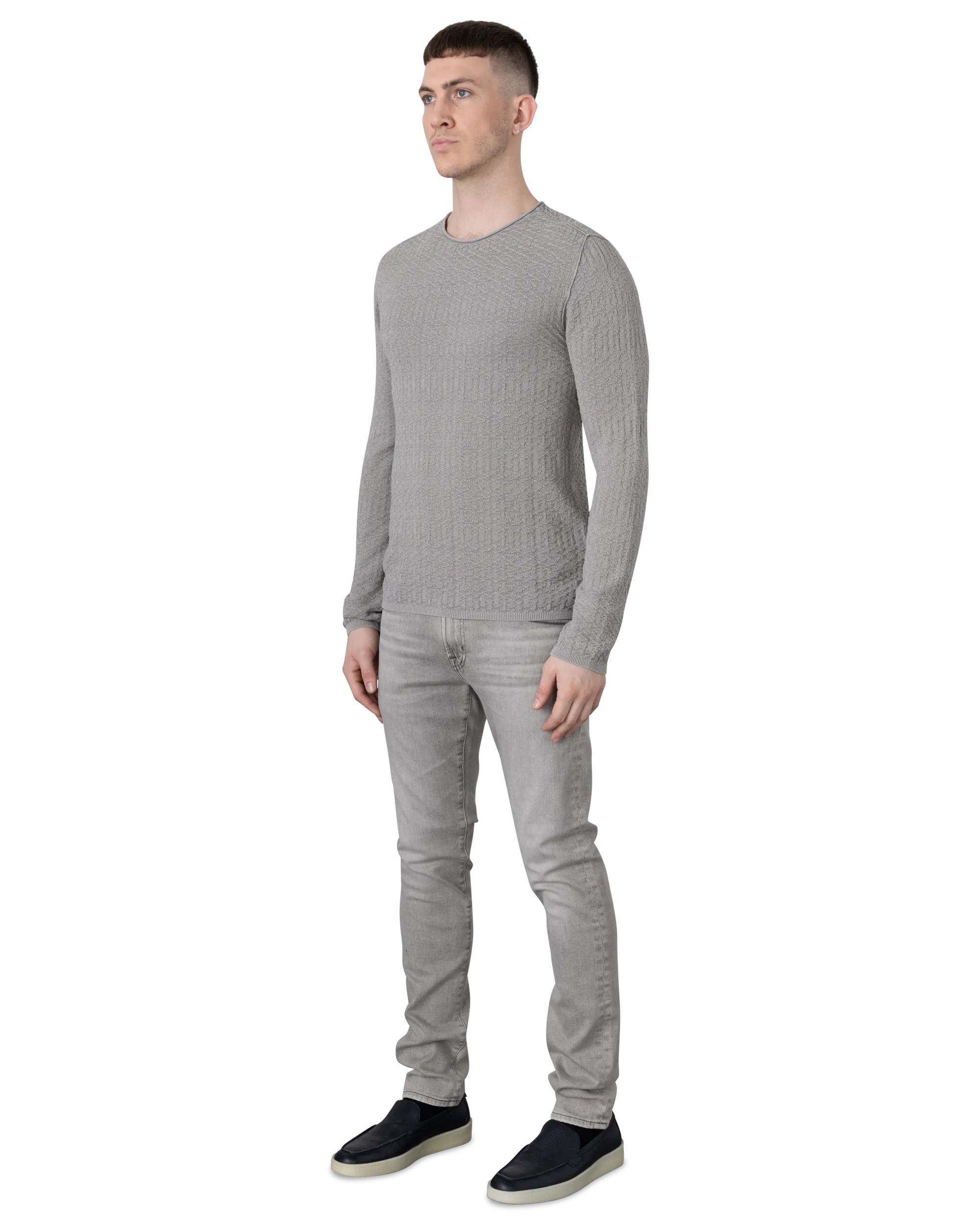 Riley Textured Crewneck Sweater