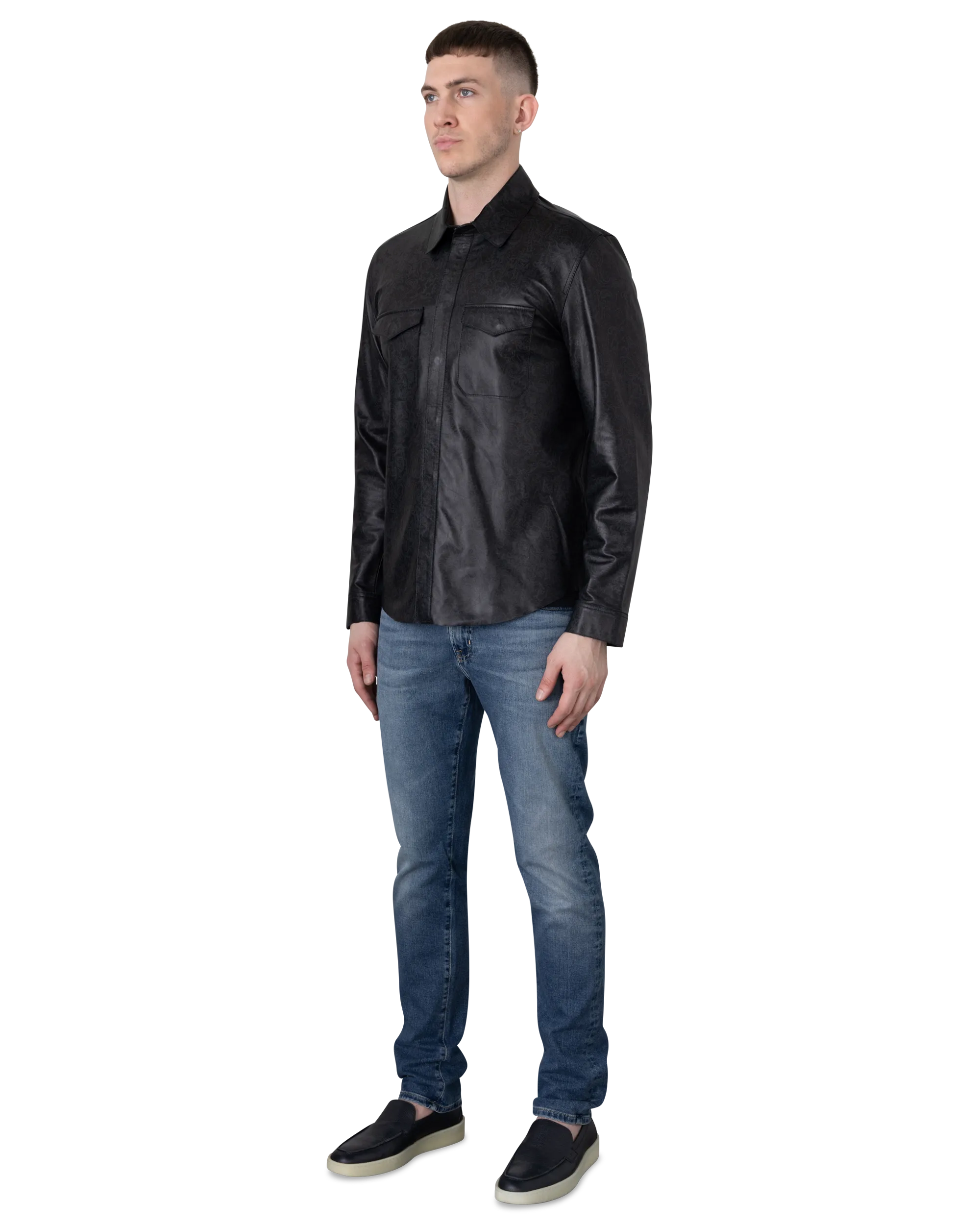 Travis Leather Shirt Jacket