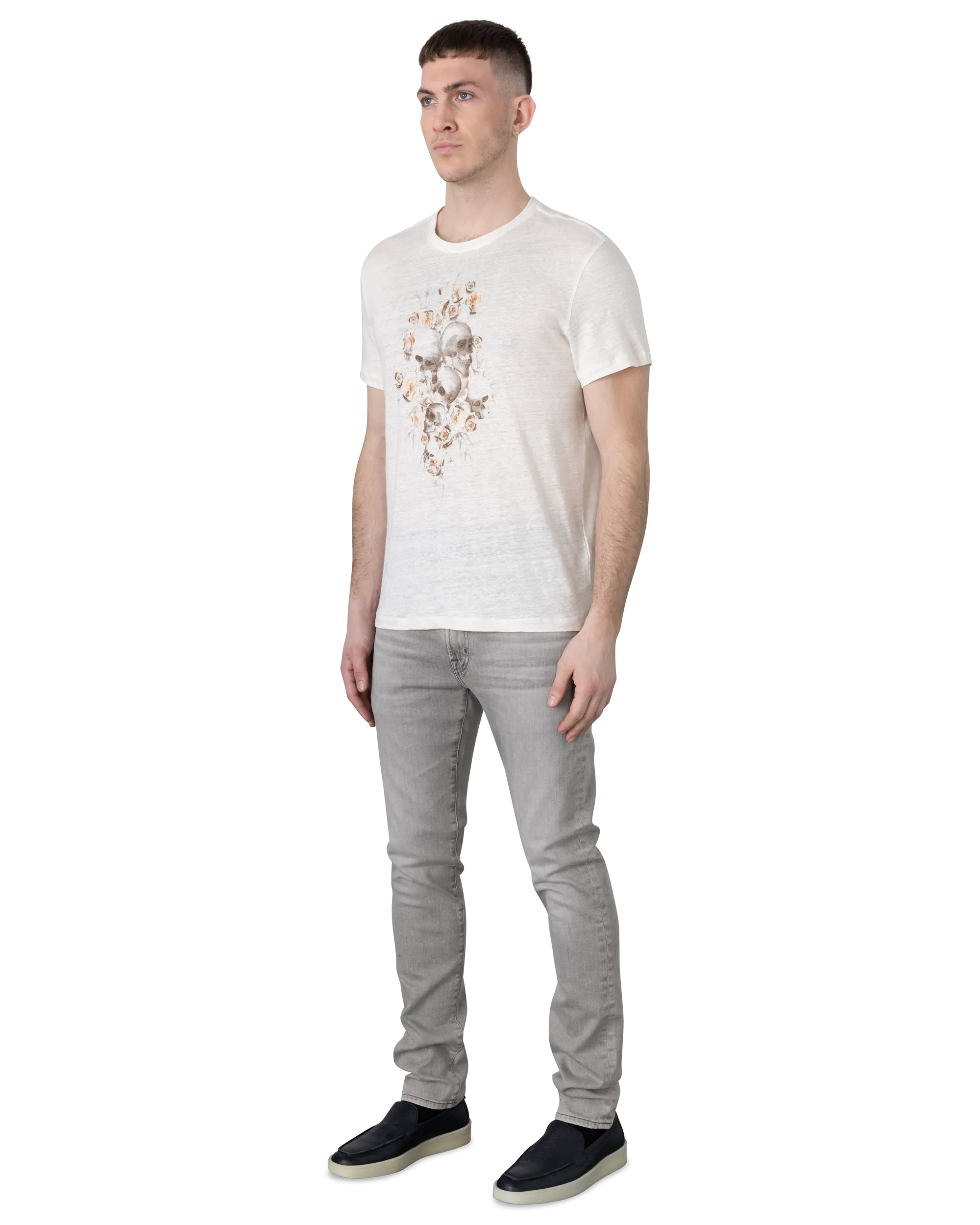 Floral Skull Crew T-shirt