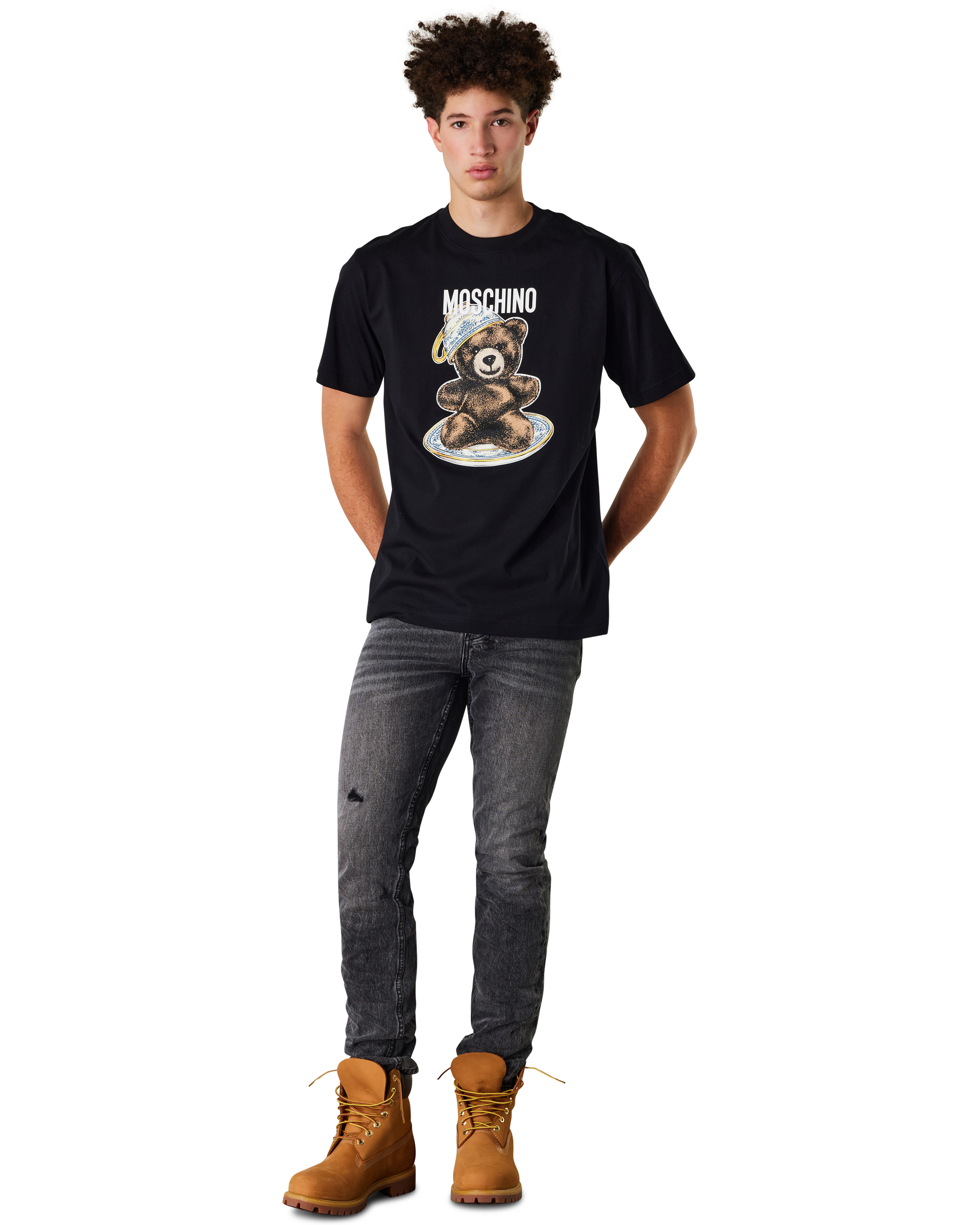 Moschino Teddy Bear Teacup  Logo T-Shirt