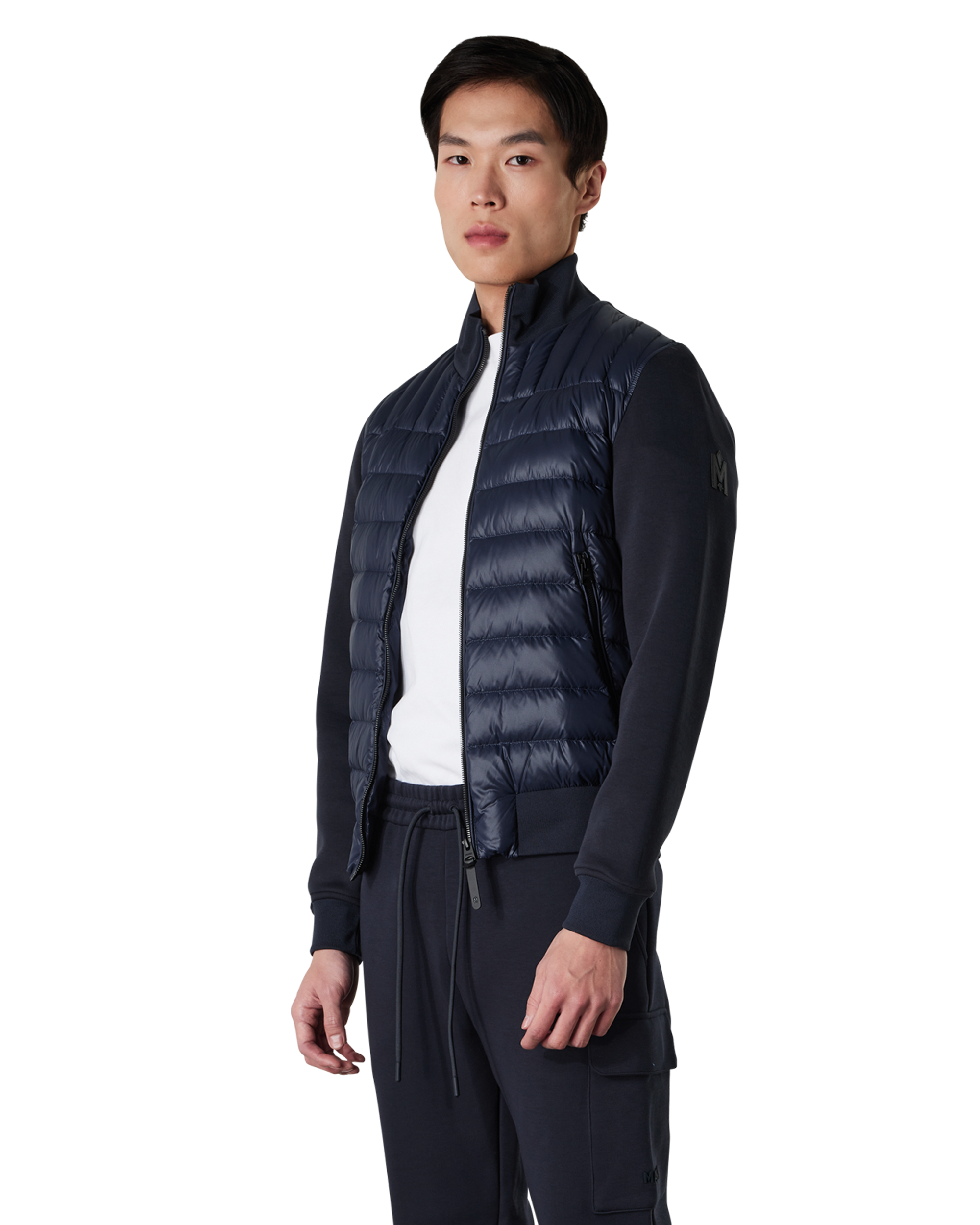 Collin-R Nano Down Mixed Media Bomber Jacket