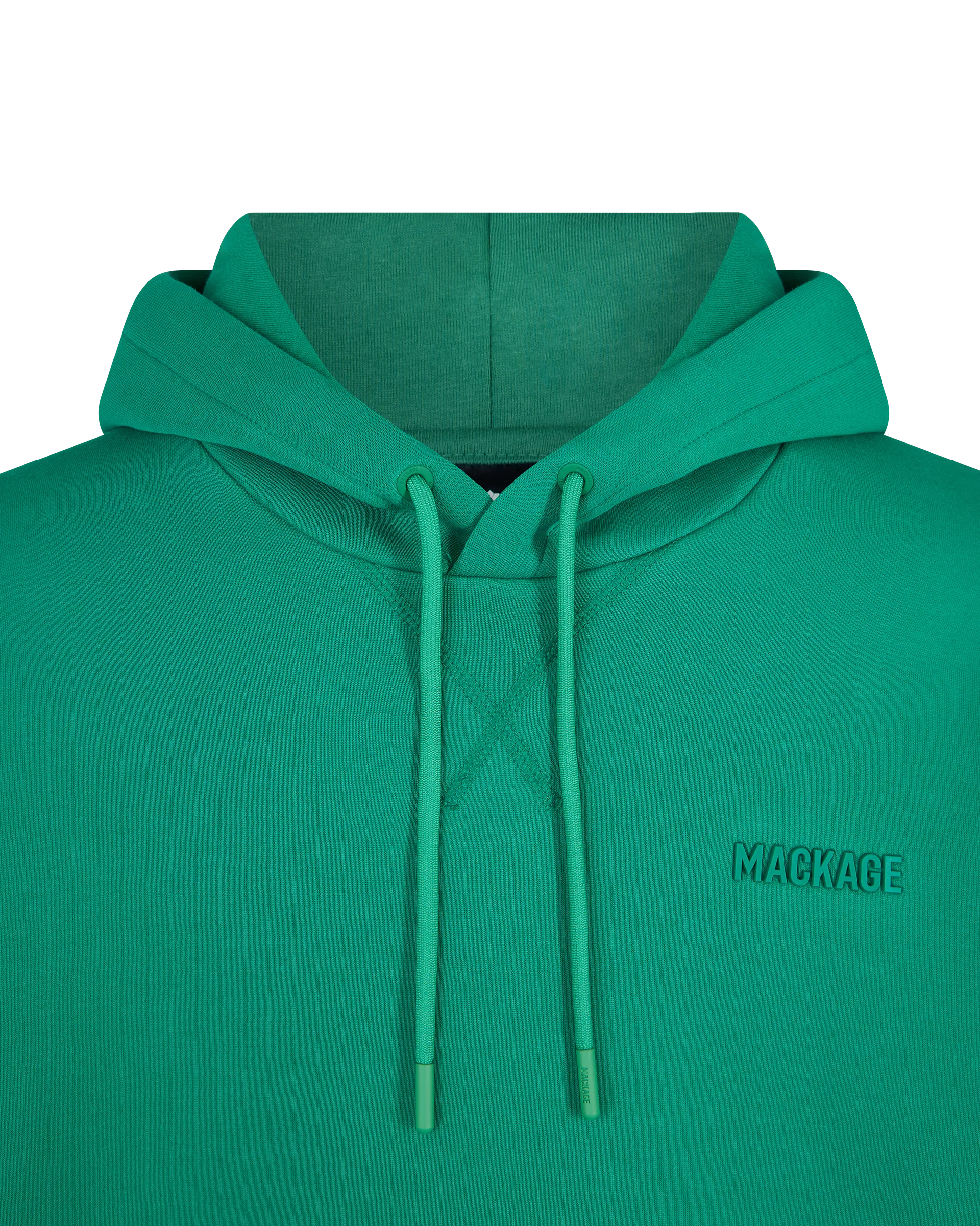 Leaf Green Cotton Mackage KRYSTIAN Double-Face Hoodie by Mackage | DIHSAN