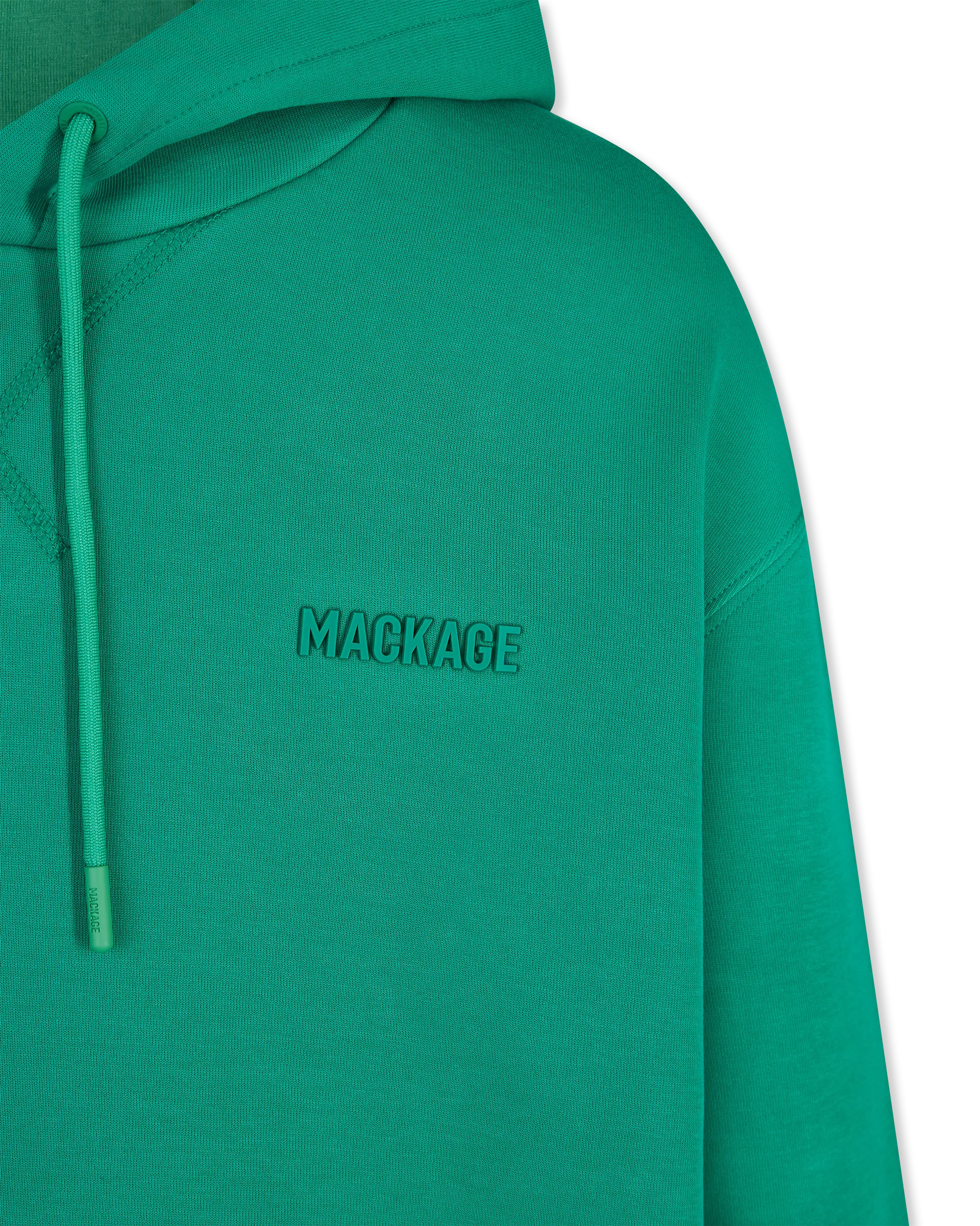 Leaf Green Cotton Mackage KRYSTIAN Double-Face Hoodie by Mackage | DIHSAN