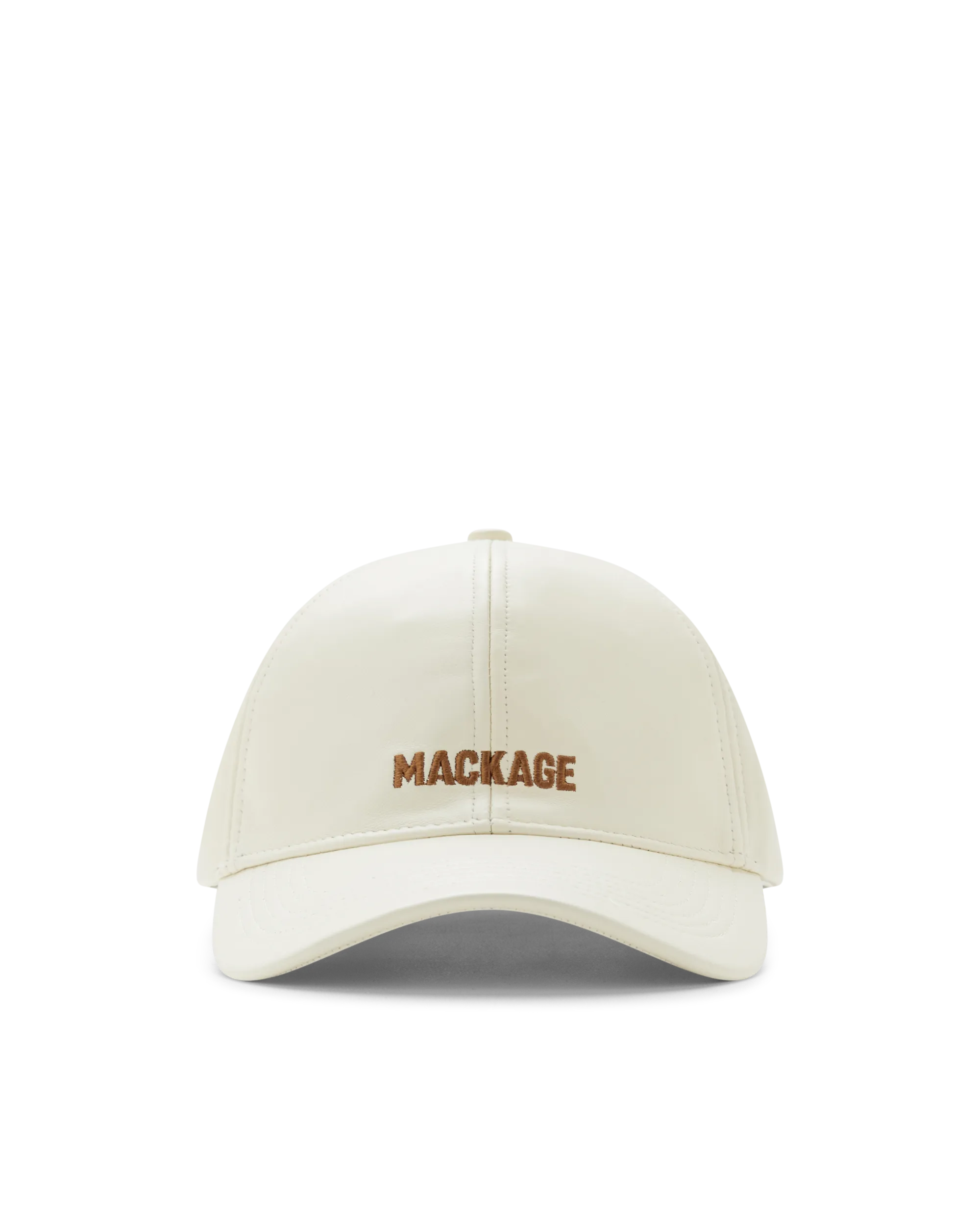 Mackage ANDERSON-L Leather Logo Baseball Cap