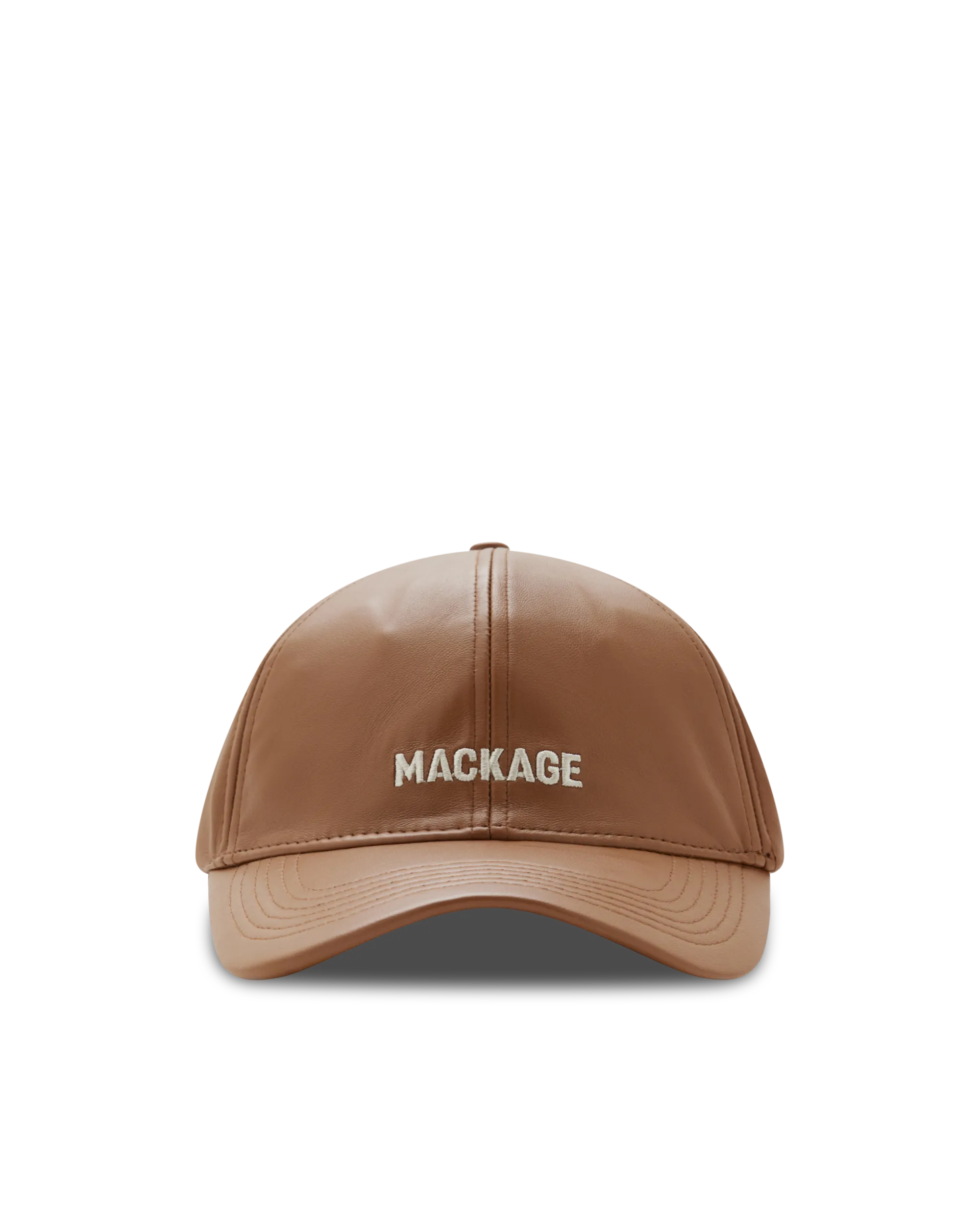 Mackage ANDERSON-L Leather Logo Baseball Cap