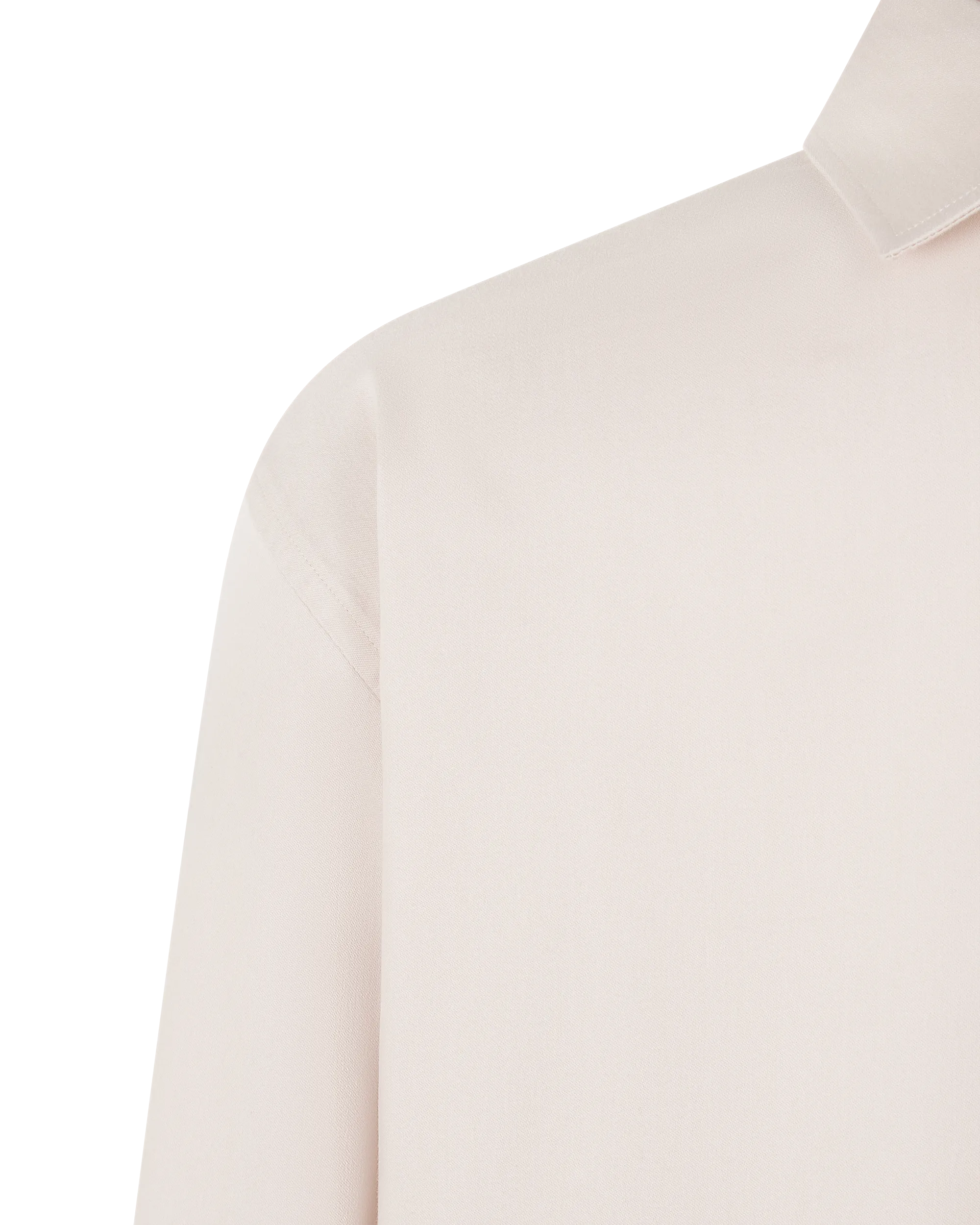 Oatmeal/White Organic Blend Selected Slim Fit Stretch Performance Shirt by Selected | DIHSAN