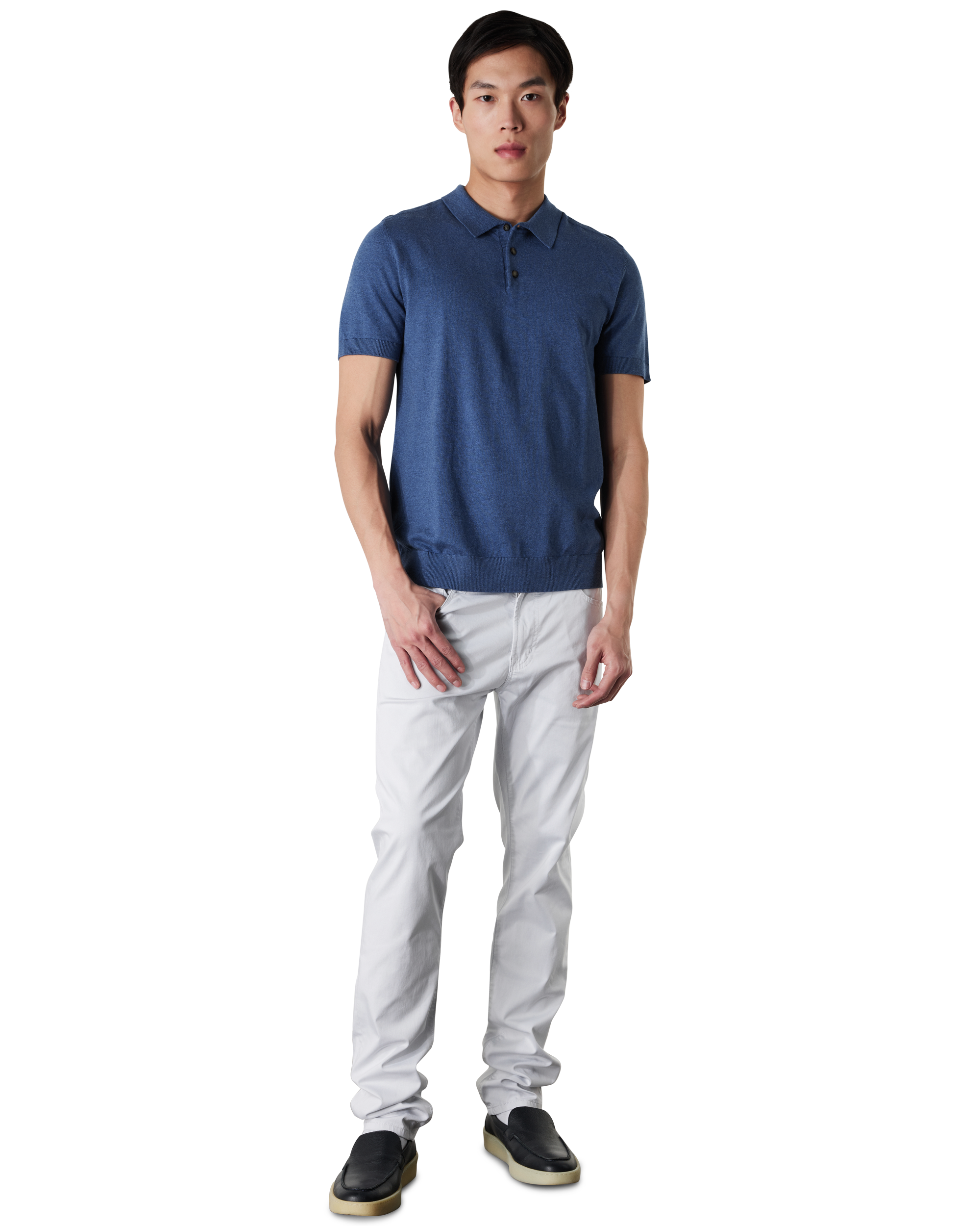 Knitted Short Sleeve Polo Shirt