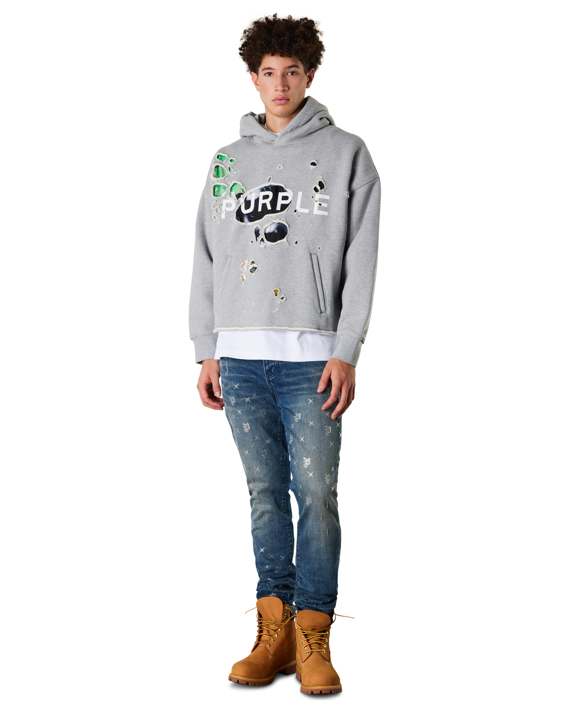 P005 Vintage Monogram Bling Jeans