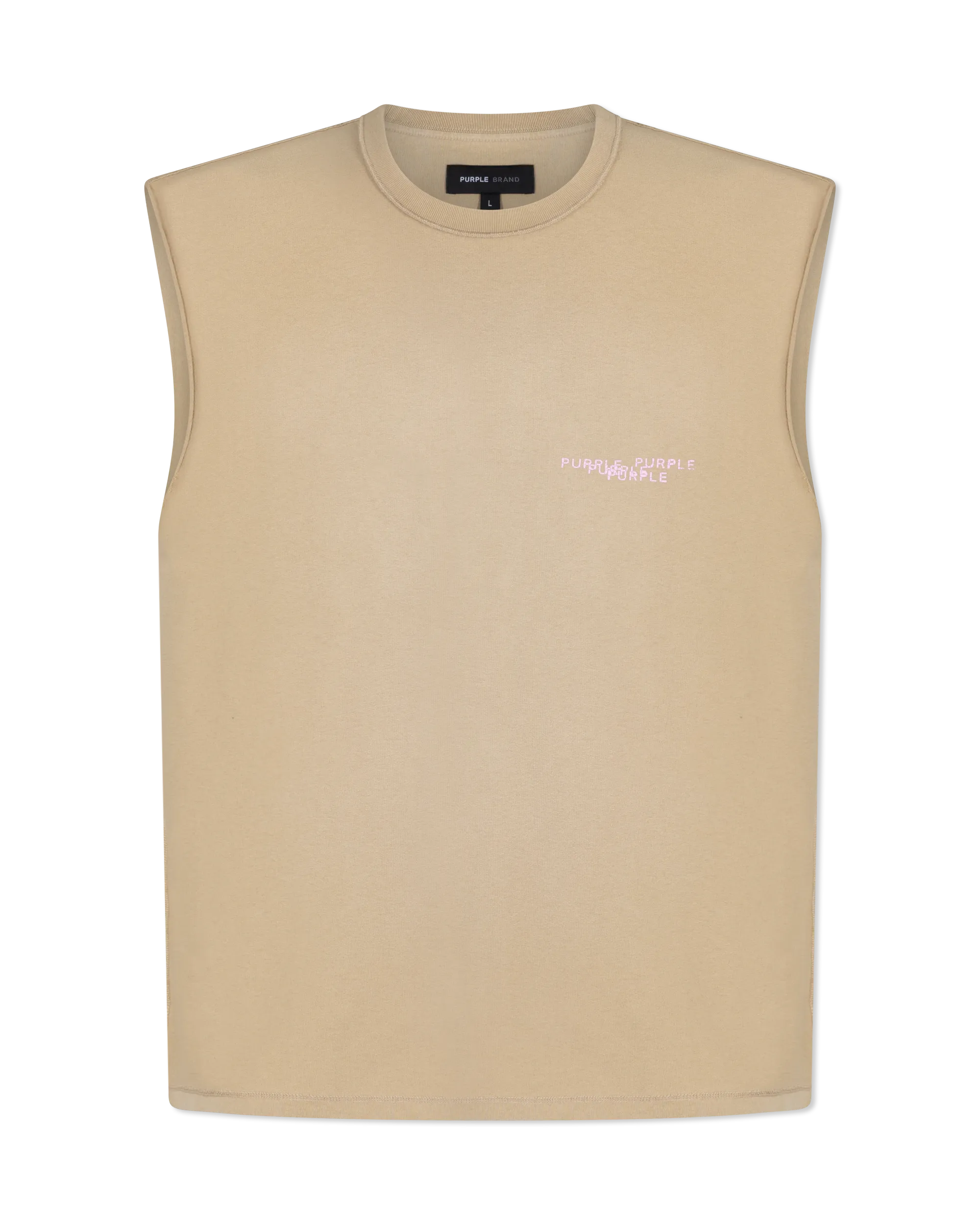 Purple Jeans Textured Jersey Sleeveless T-shirt