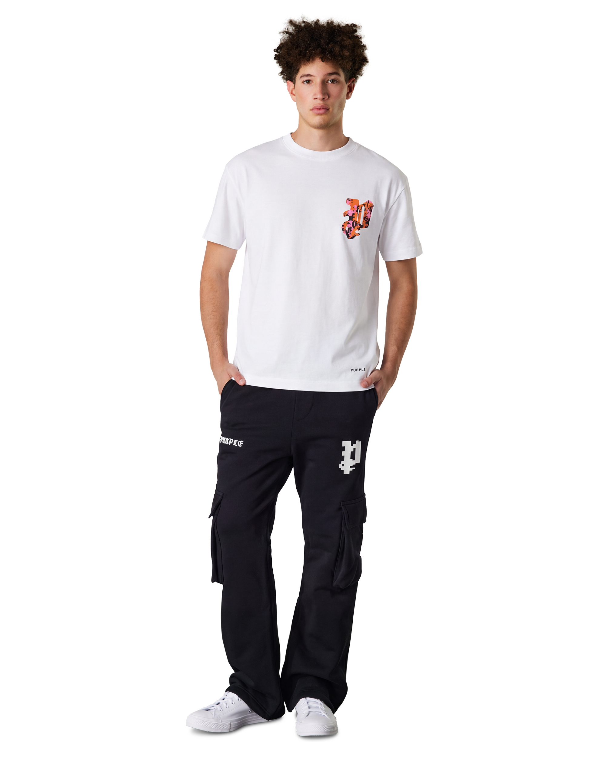 Purple Jeans Gothic Camo P Textured Jersey T-shirt