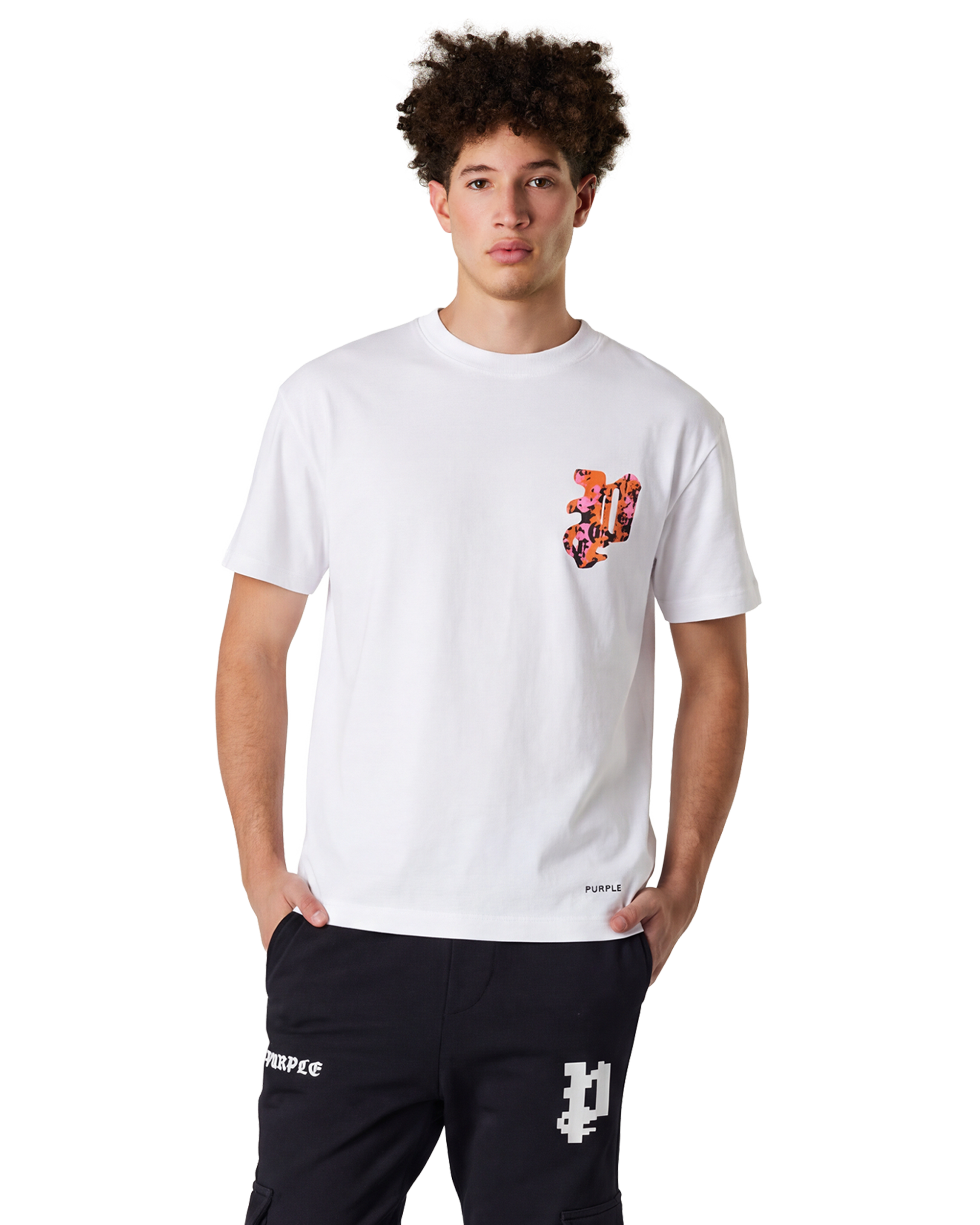 Purple Jeans Gothic Camo P Textured Jersey T-shirt