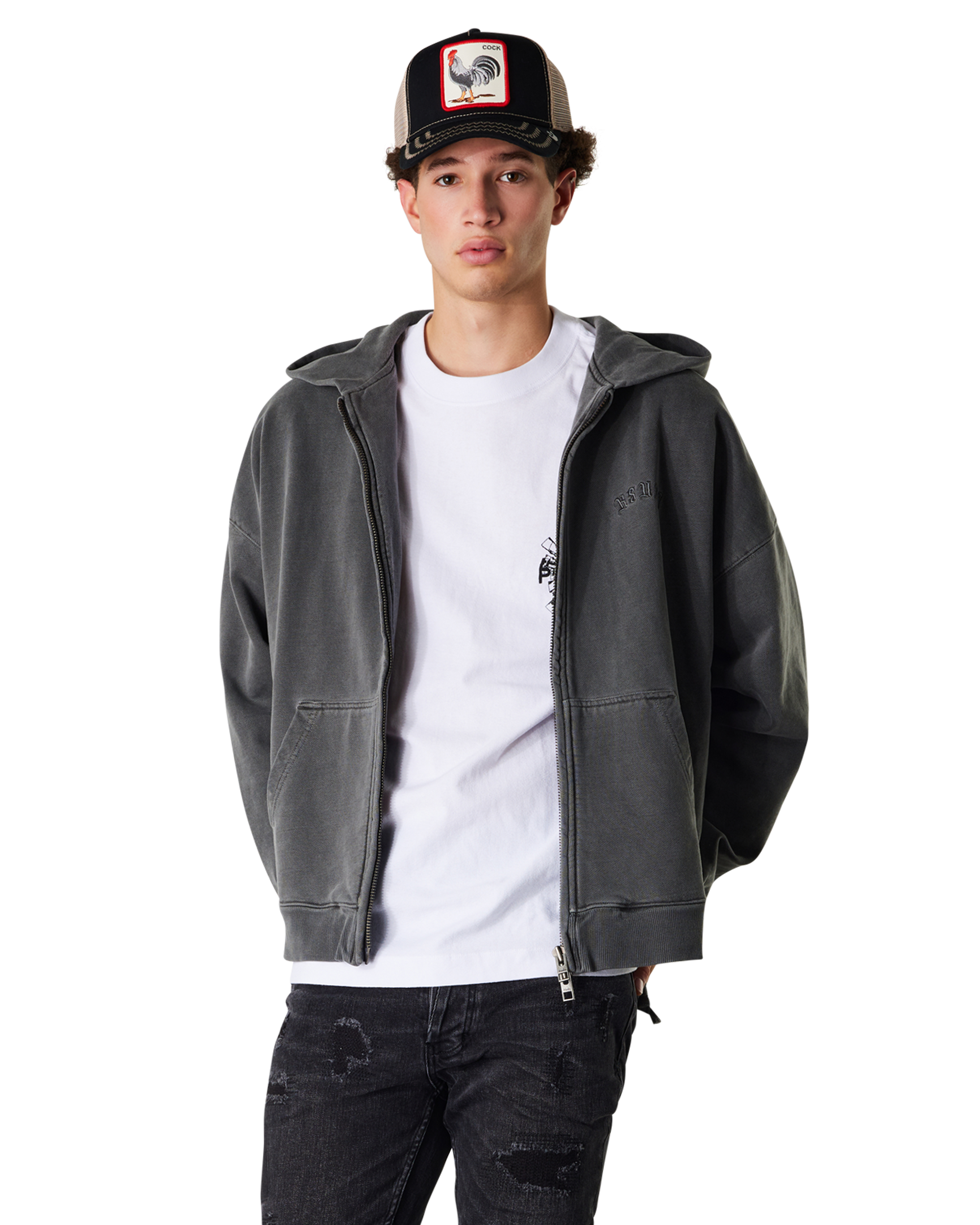 Purple Jeans Shattered Textured Jersey T-shirt