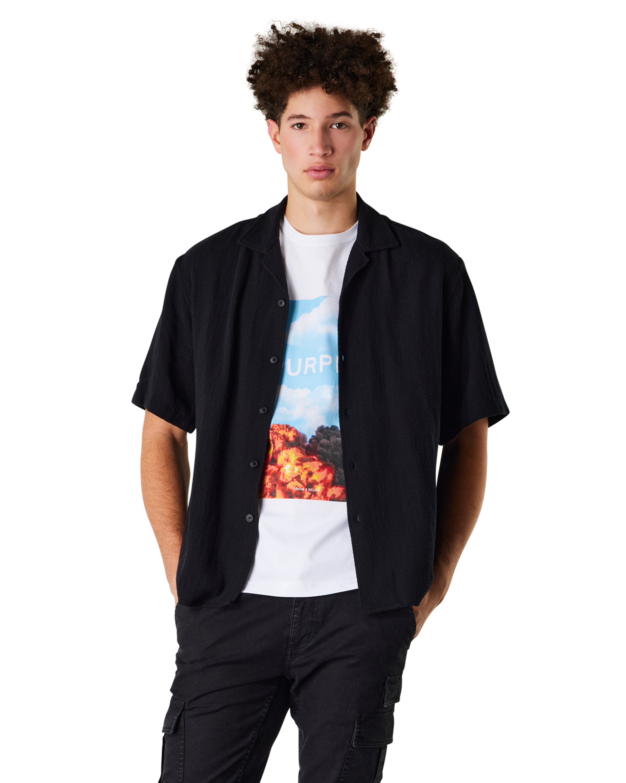 Purple Jeans Above & Below Clean Jersey T-shirt