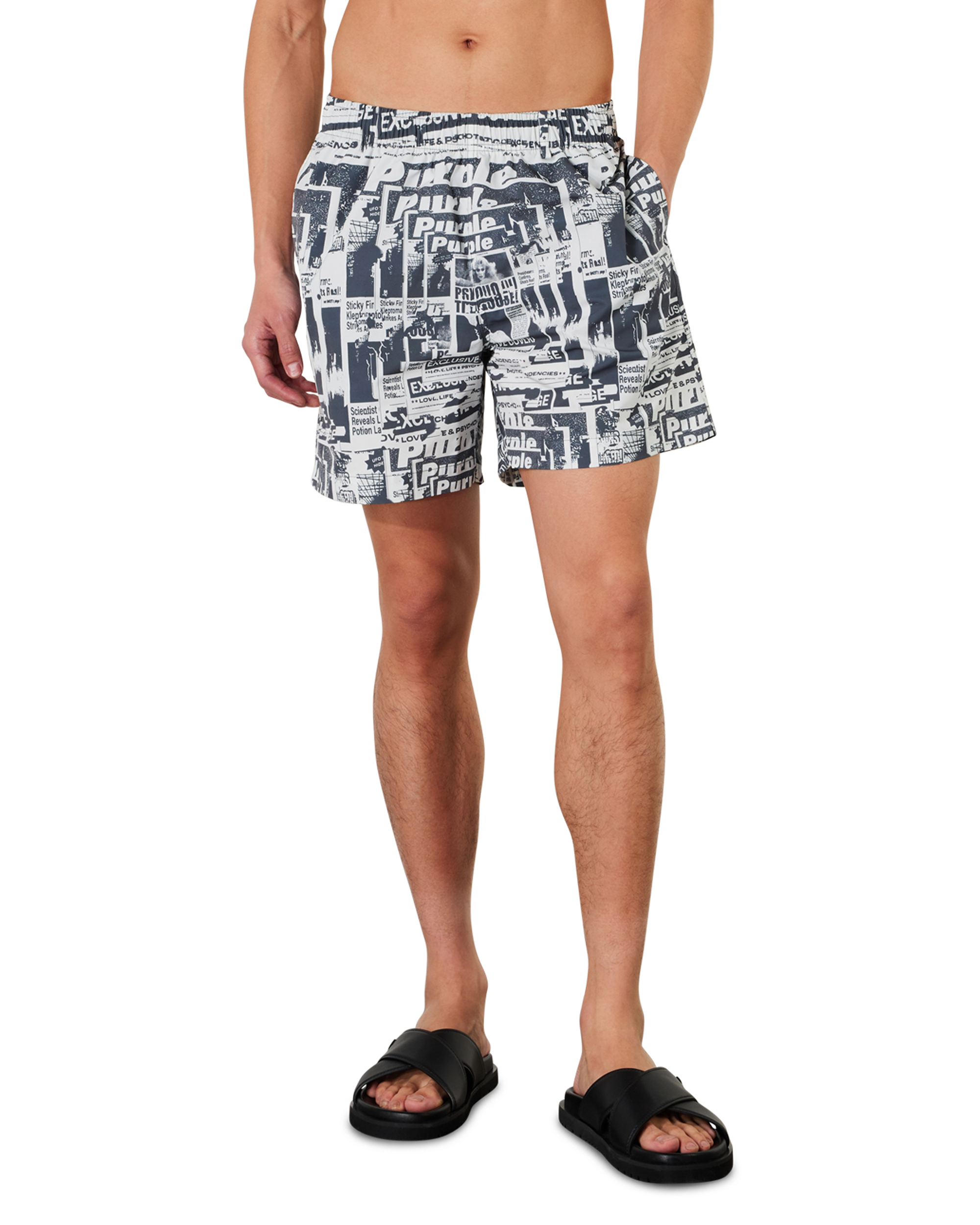 Tabloid Swim Shorts