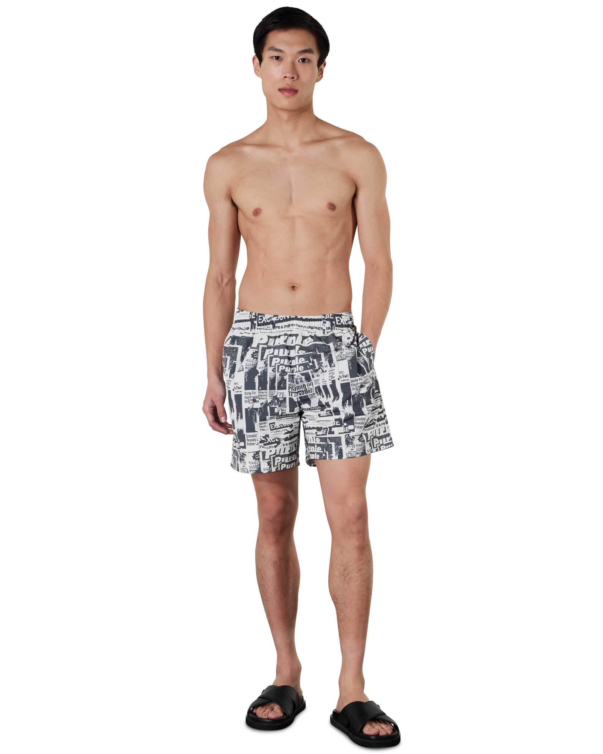 Tabloid Swim Shorts