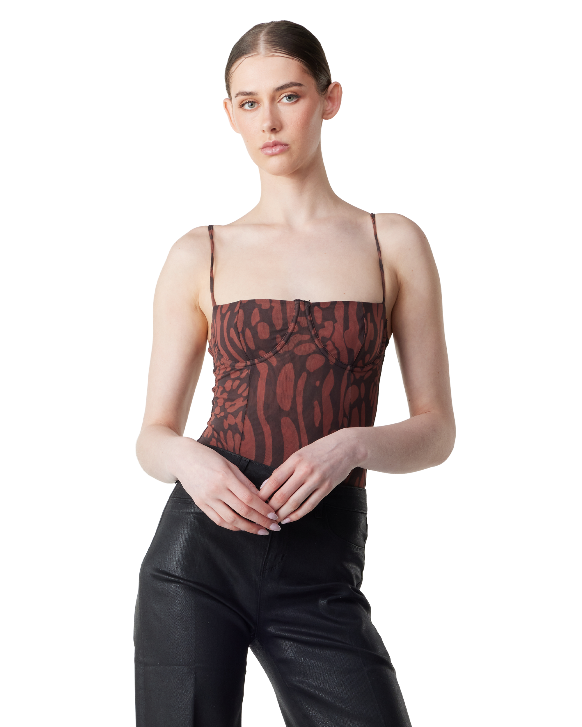 Mesh Bustier Bodysuit