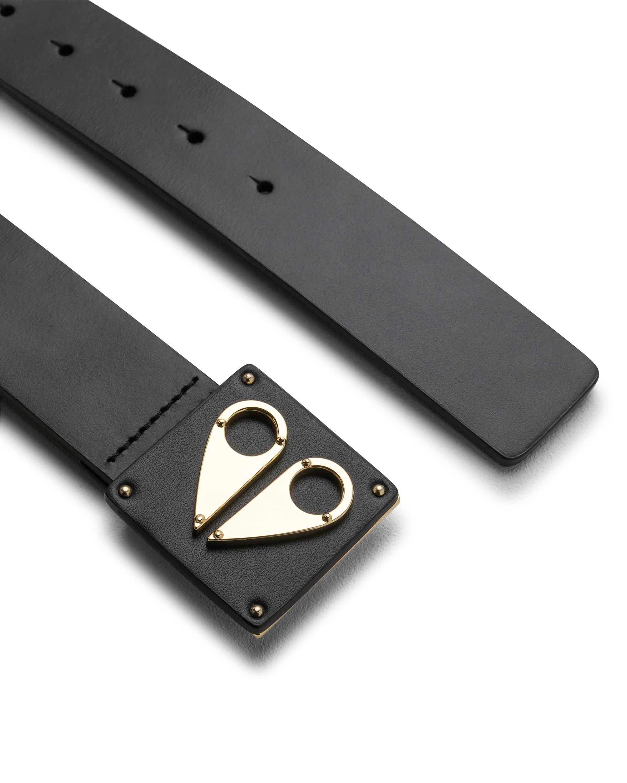 Moose Knuckles Large Logo Belt Gold