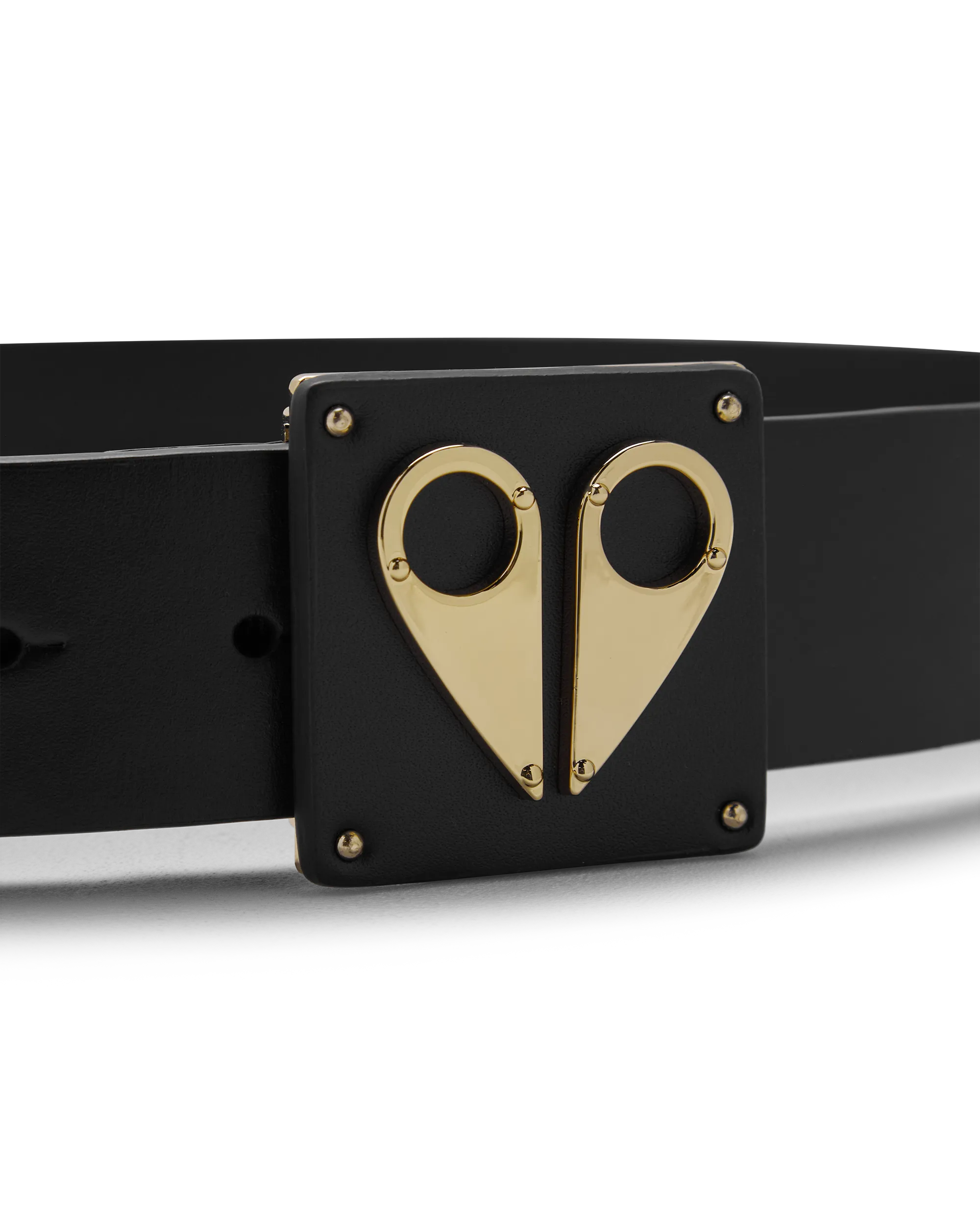 Moose Knuckles Large Logo Belt Gold
