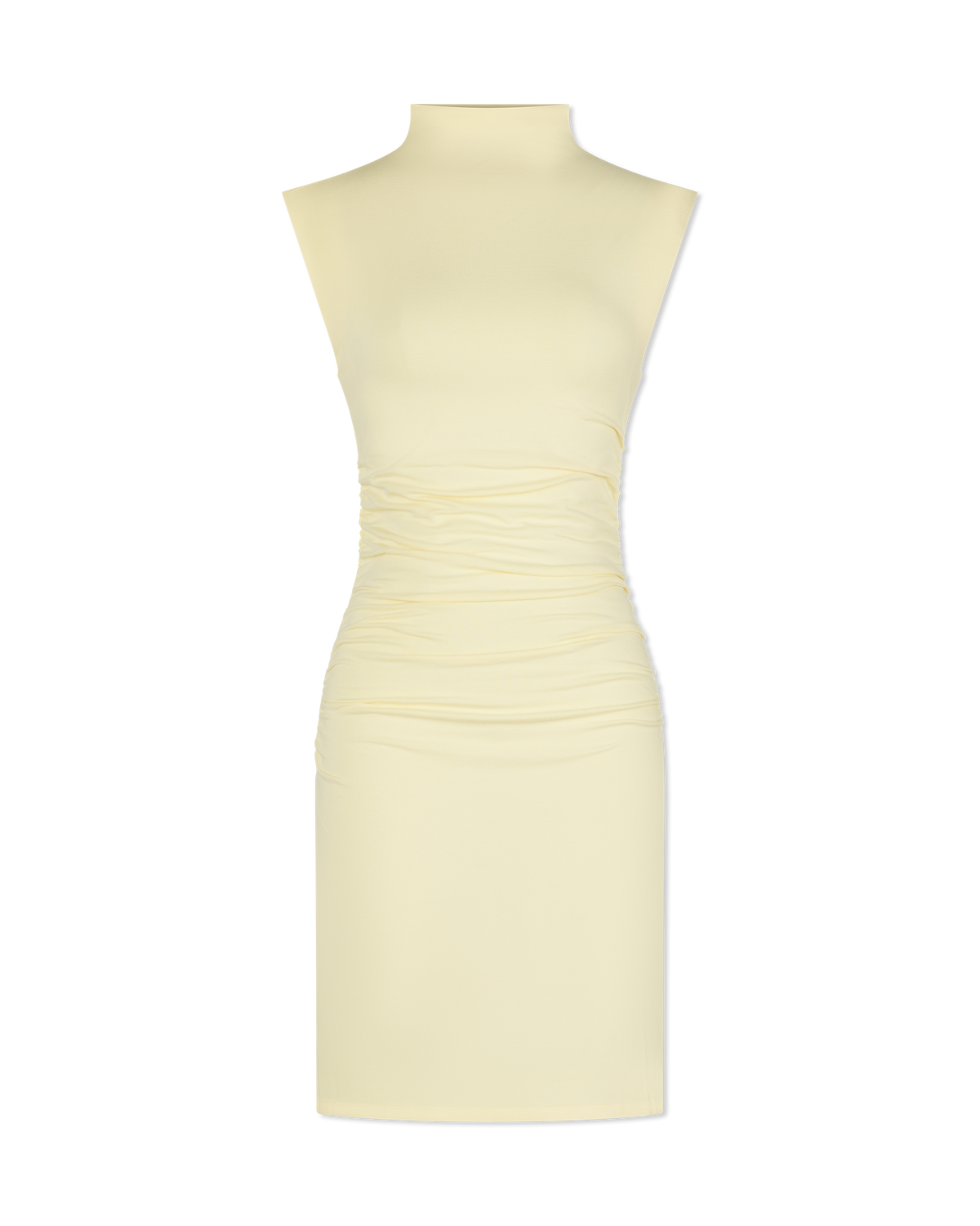 good american jersey dress Women's Super Stretch Mock Neck Mini - Lemon 0721