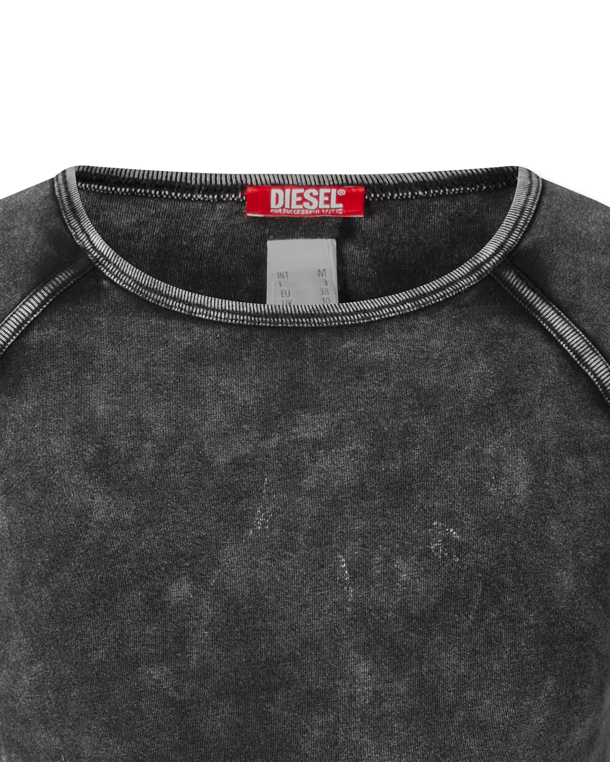 Off Black Cotton Blend Anna-DNM T-Shirt by Diesel | DIHSAN