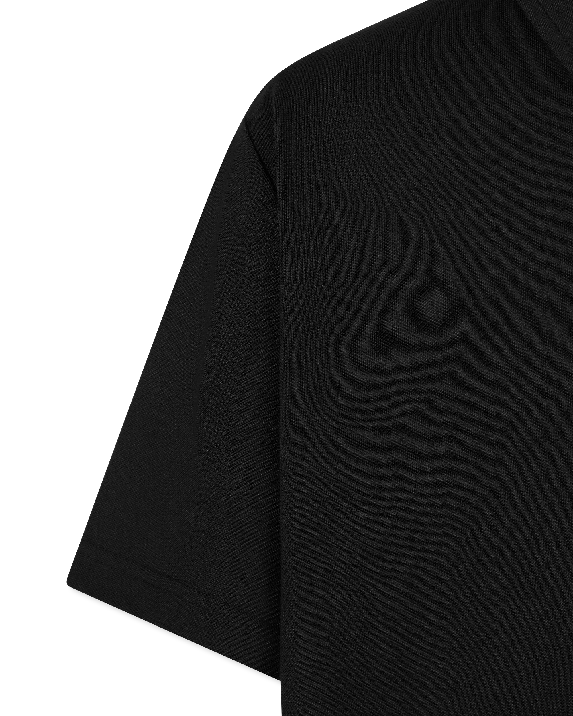 Cotton Blend Piqué Zip-Up Polo Shirt