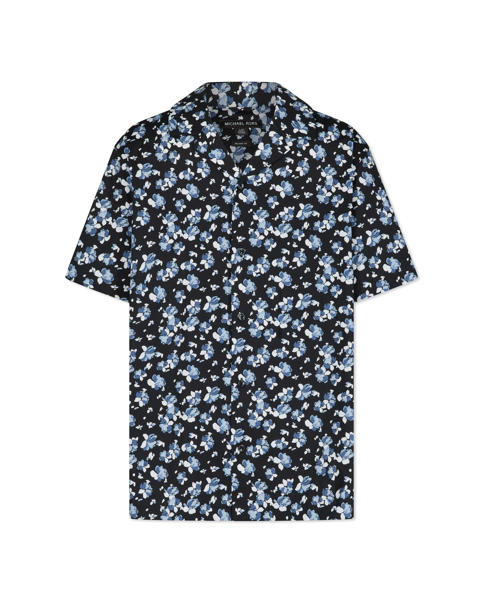 Floral Stretch Cotton Camp Shirt