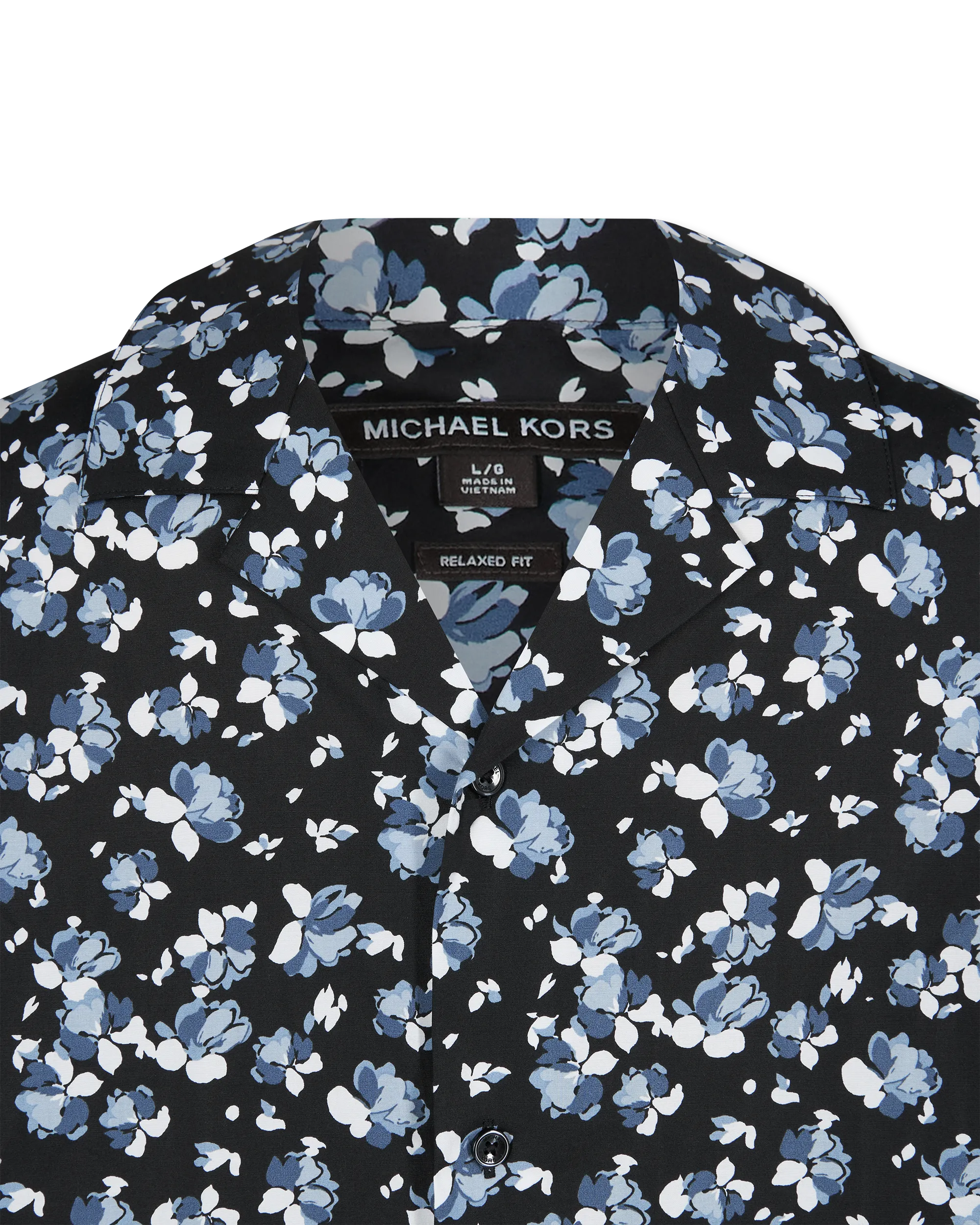Floral Stretch Cotton Camp Shirt