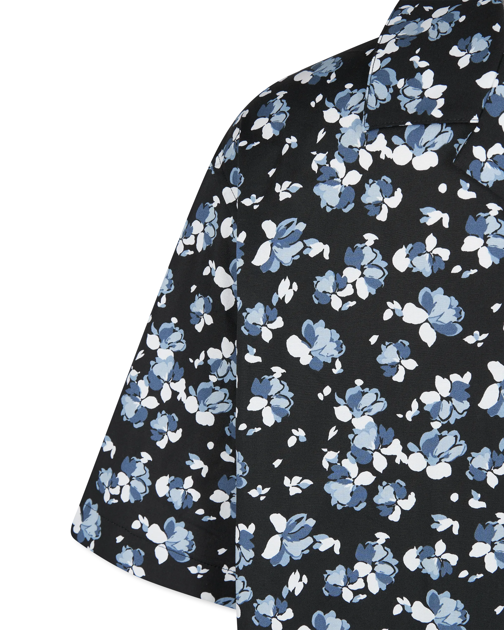 Floral Stretch Cotton Camp Shirt